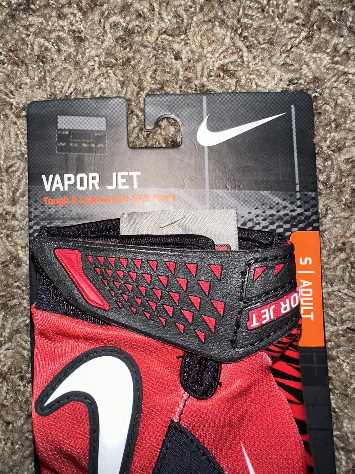 Nike VINTAGE Nike Men’s VaporJet Magnigrip Football Receiver Red Gloves 2009 Size ONE SIZE - 4 Thumbnail