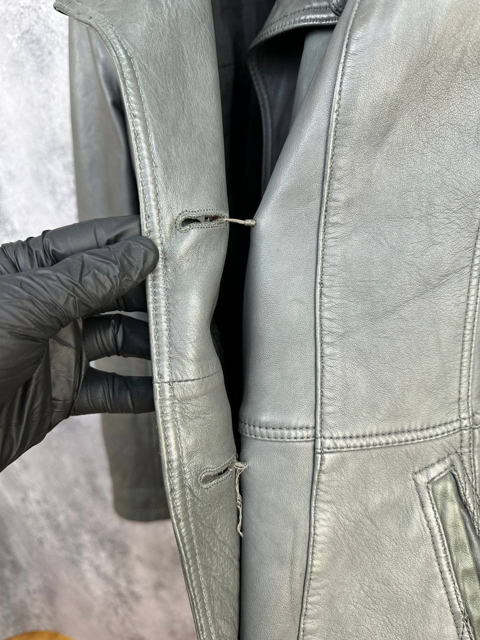 Burberry Burberry London Leather Biker Jacket Double Breasted Gray Size M / US 6-8 / IT 42-44 - 13 Thumbnail