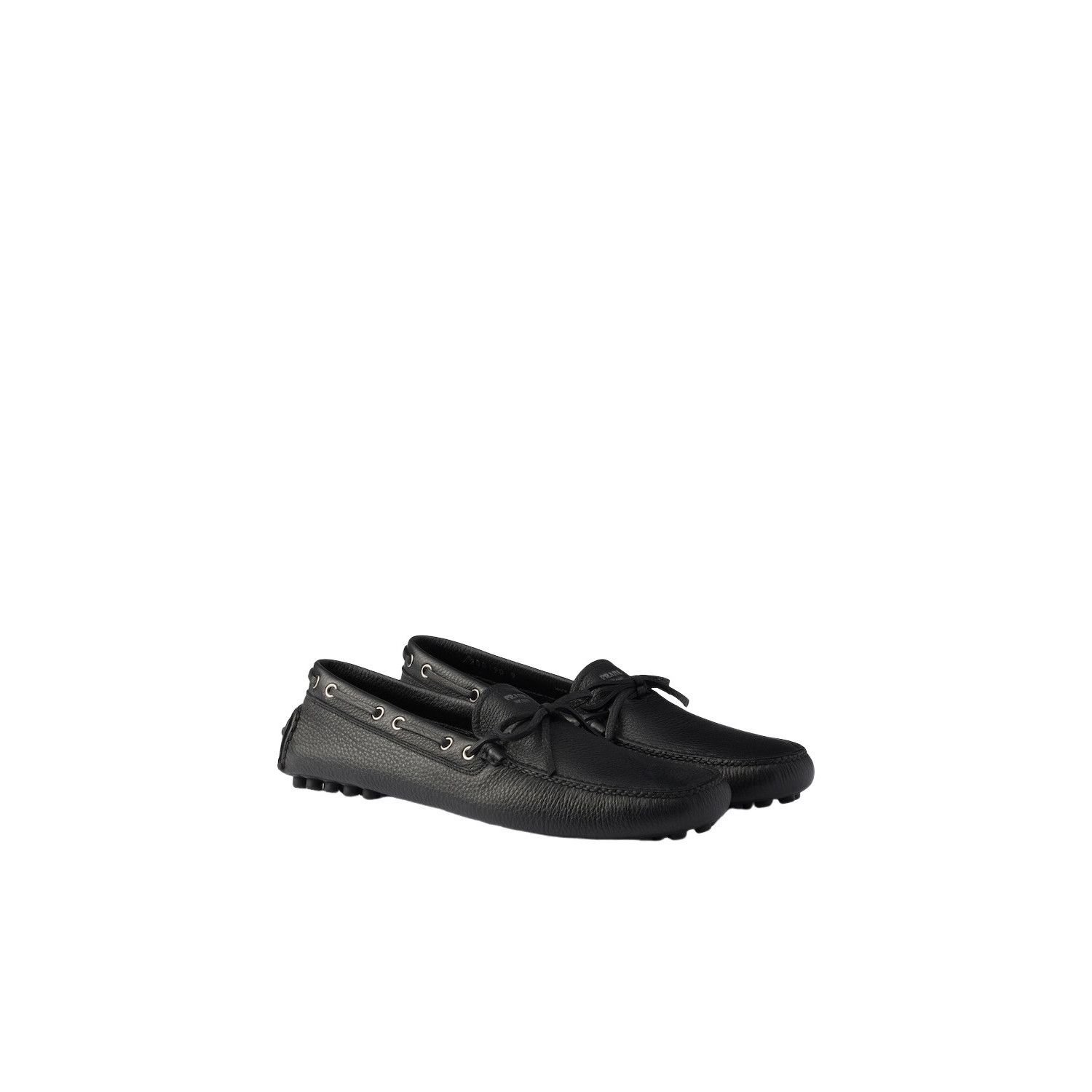 Prada PRADA $1150 Black Leather Driving Loafers New & Authentic (M Size US 9 / EU 42 - 1 Thumbnail