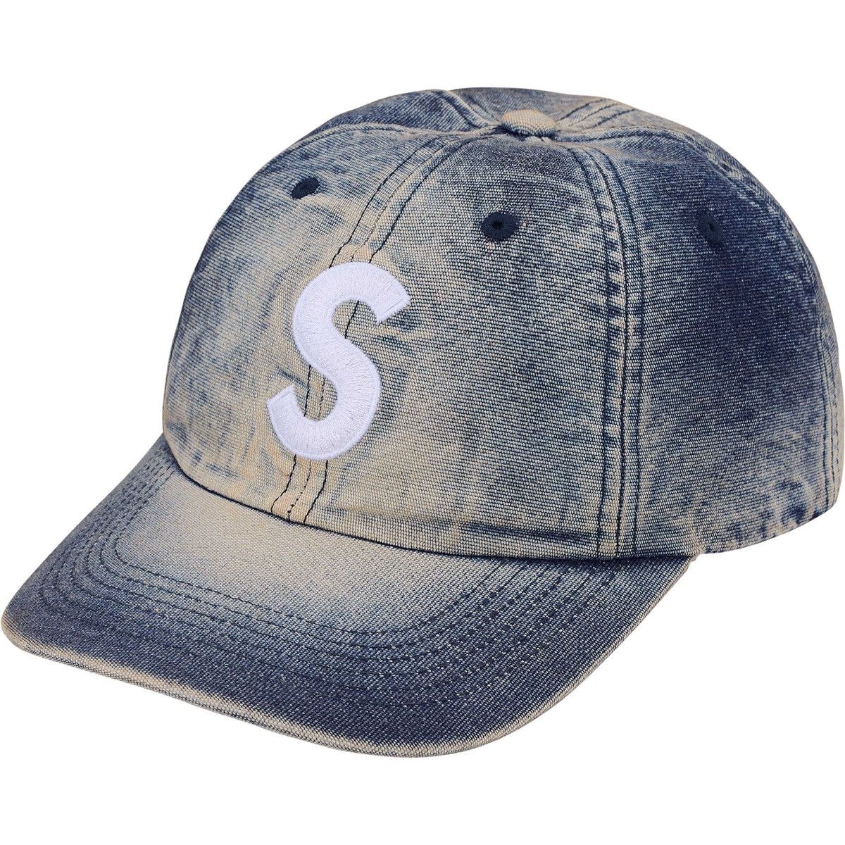 Supreme Supreme Kevlar denim s logo 6 panel camp cap ss 22