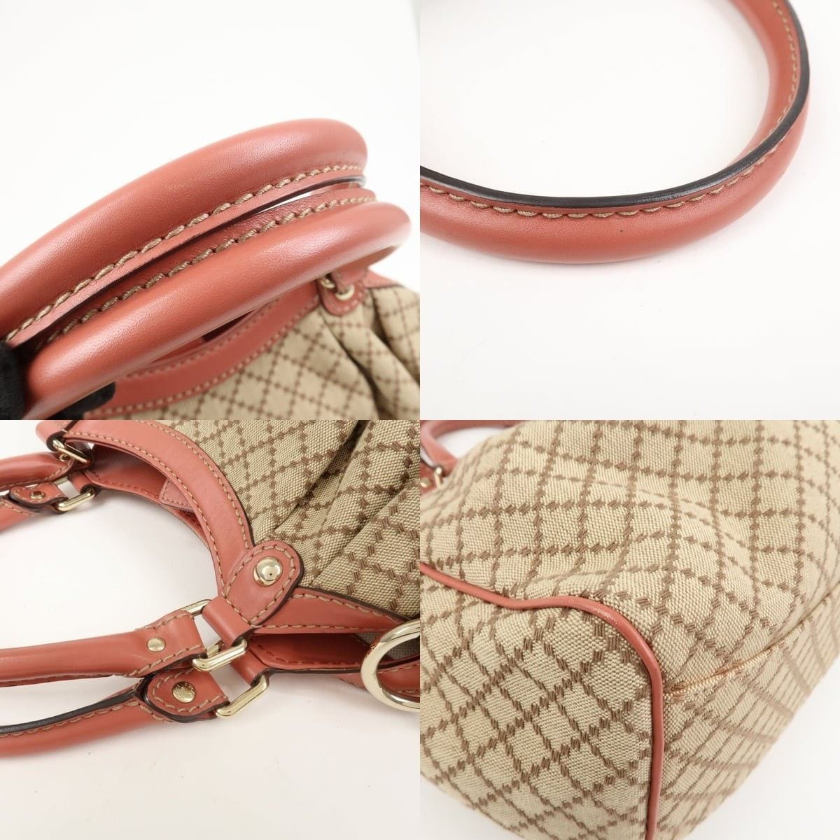 Gucci Gucci Diamante Sukey Interlocking G Canvas Tote Beige Size ONE SIZE - 4 Thumbnail