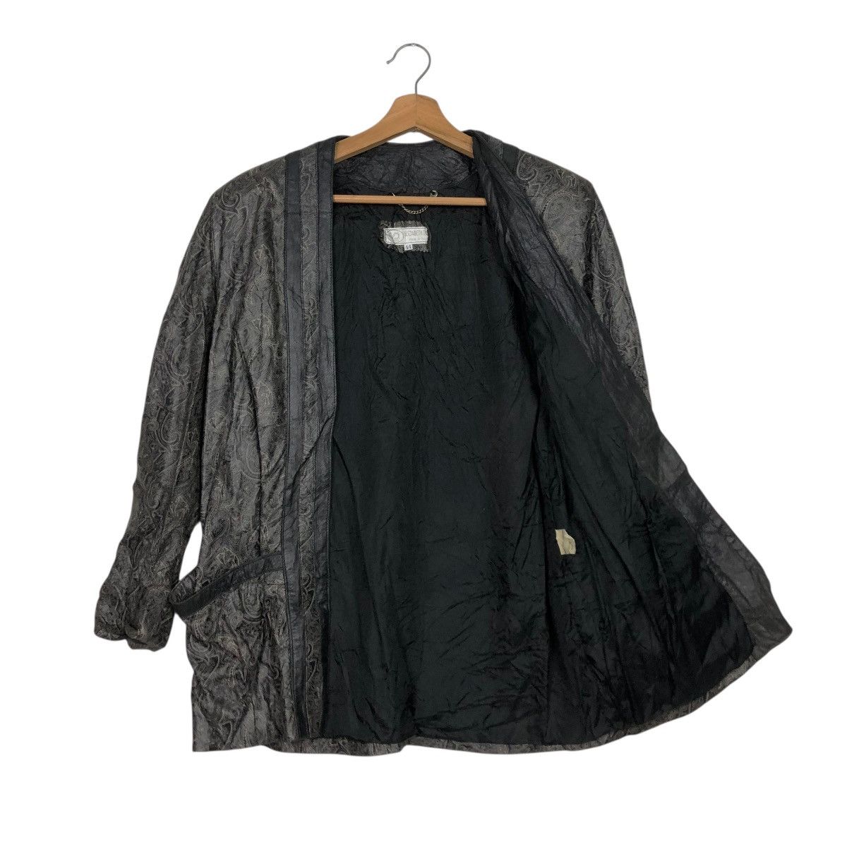 Vintage 🔥VINTAGE LEATHER JACKET BUTTONLESS ELIZABETH ITALY Size M / US 6-8 / IT 42-44 - 13 Thumbnail