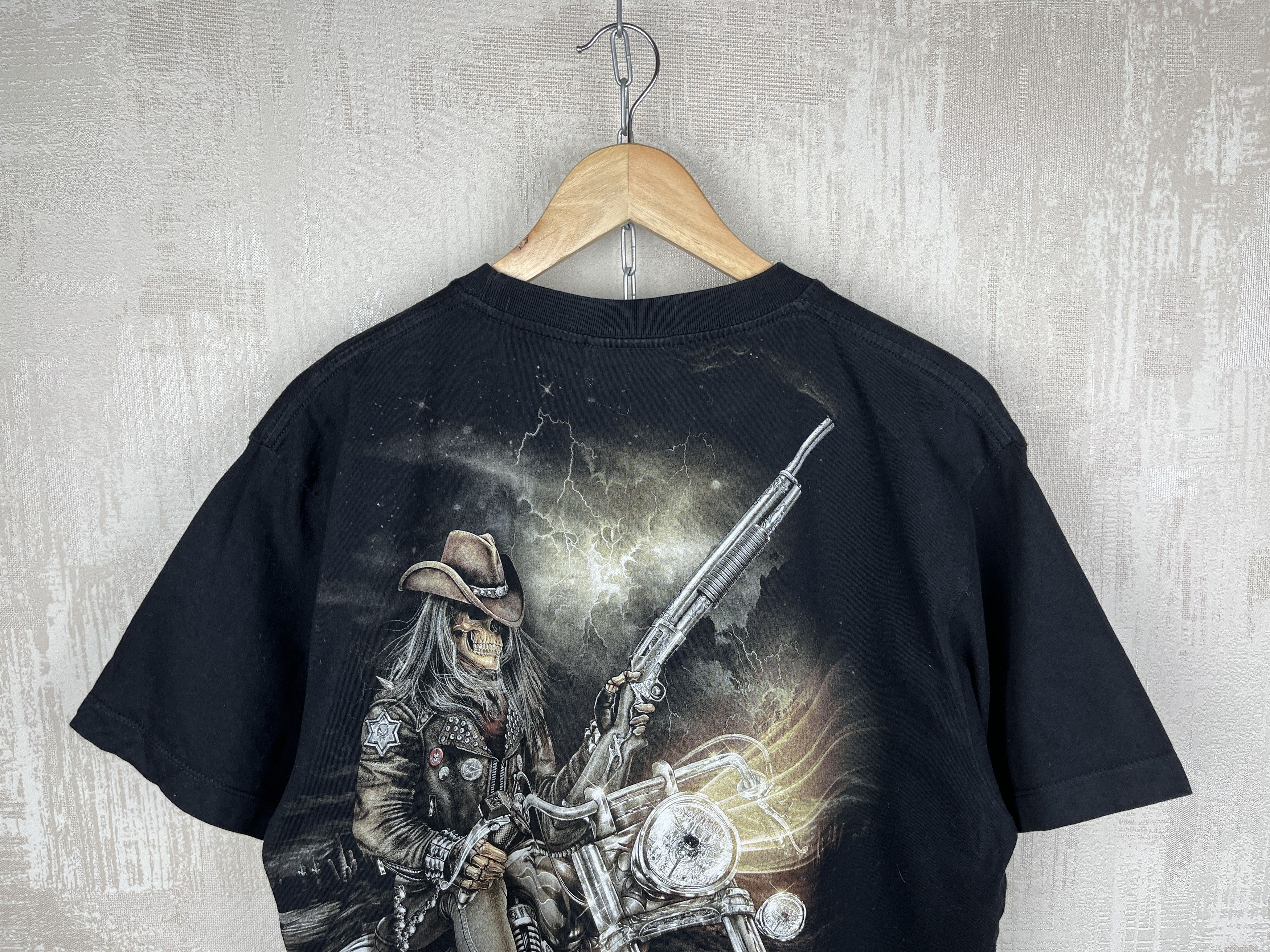Vintage Rock Chang Skull Biker Motorcycle Chopper Vintage T-shirt Size US L / EU 52-54 / 3 - 13 Thumbnail