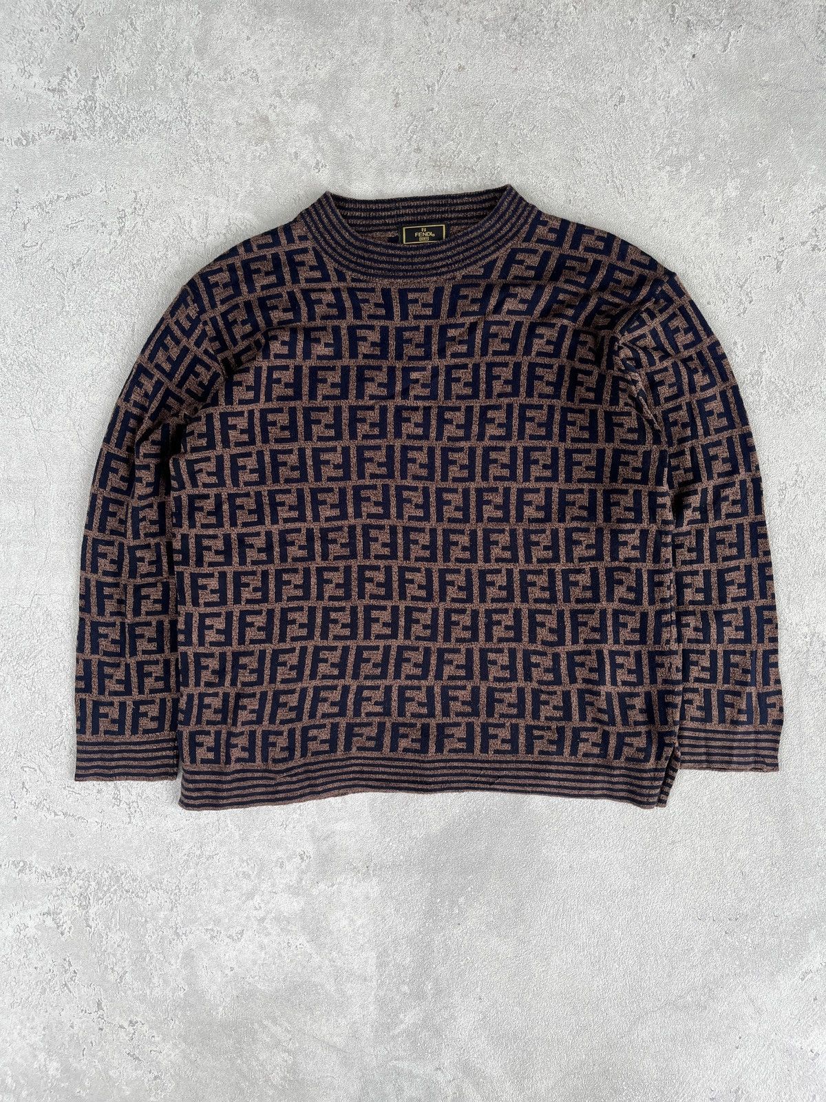 💥Send Offer 💥 Vintage Fendi zucca Monogram Knit sweater