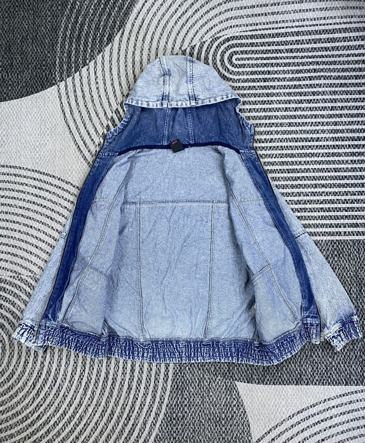 Hysteric Glamour Vintage X-Girl Washed Blue Hooded Denim Zip-Up Jacket Size US M / EU 48-50 / 2 - 5 Thumbnail