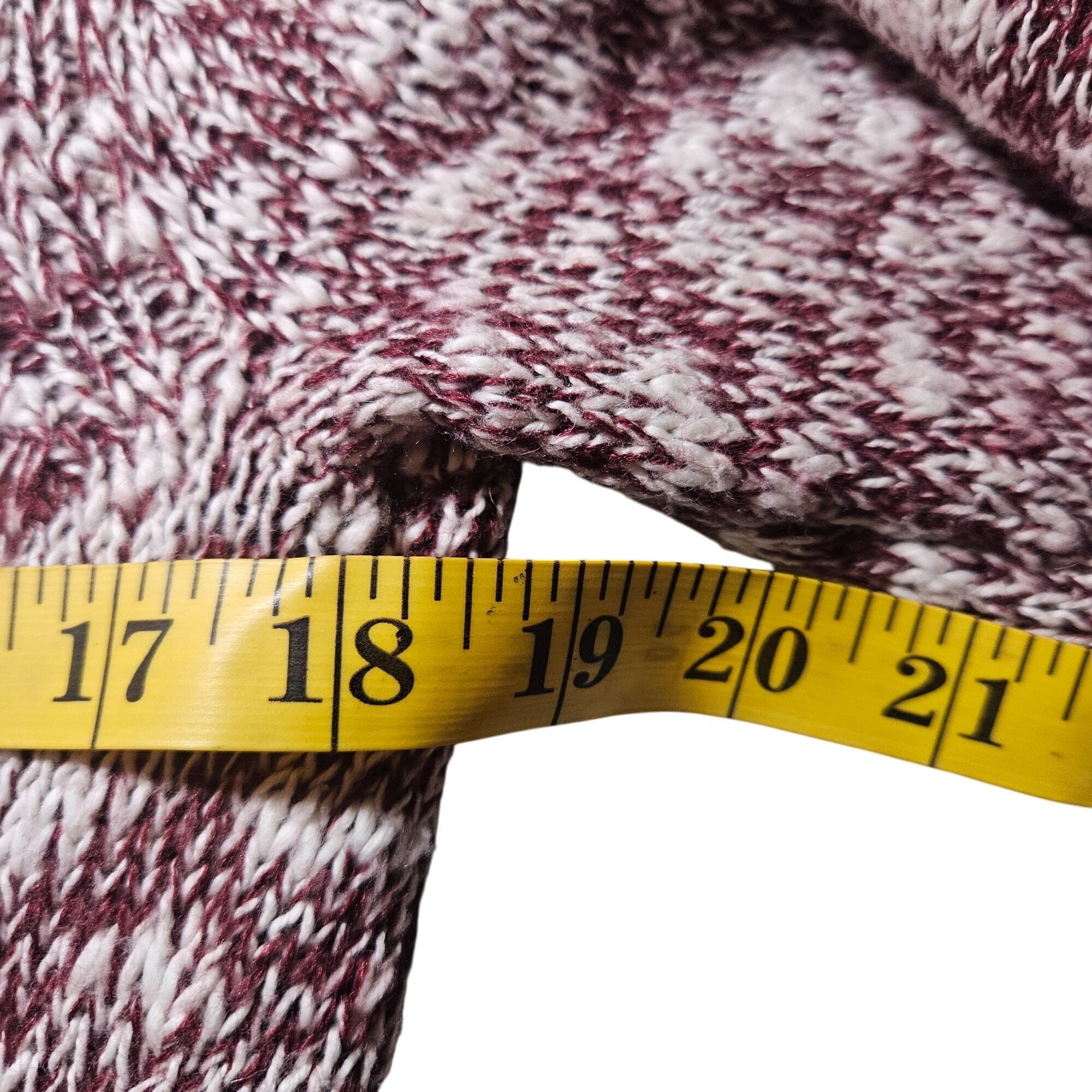 Michael Stars Michael Stars Burgundy Cream Knit Cardigan 1 Grunge, Coffeec Size S / US 4 / IT 40 - 11 Thumbnail