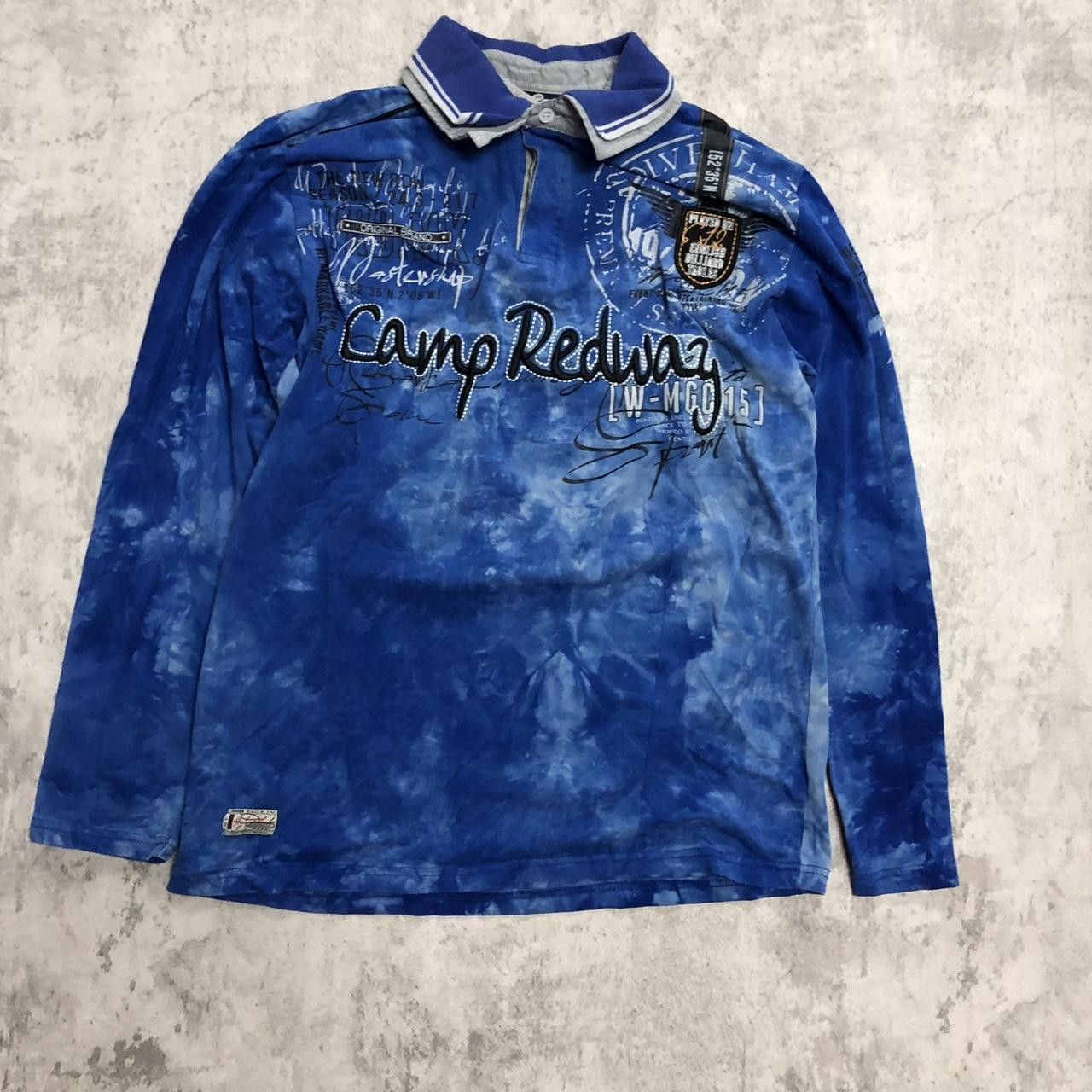 Other Camp Redway blue and white long sleeve polo shirt Size US XL / EU 56 / 4 - 1 Thumbnail