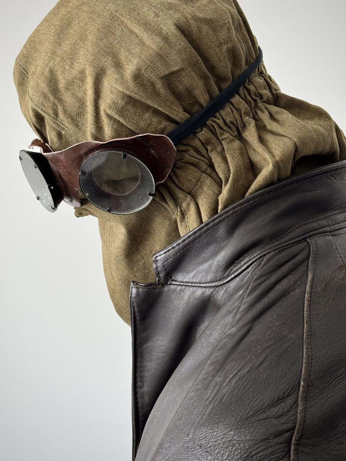 Vintage Vintage 1950s Soviet Army Balaclava With Goggles Size ONE SIZE - 1 Thumbnail