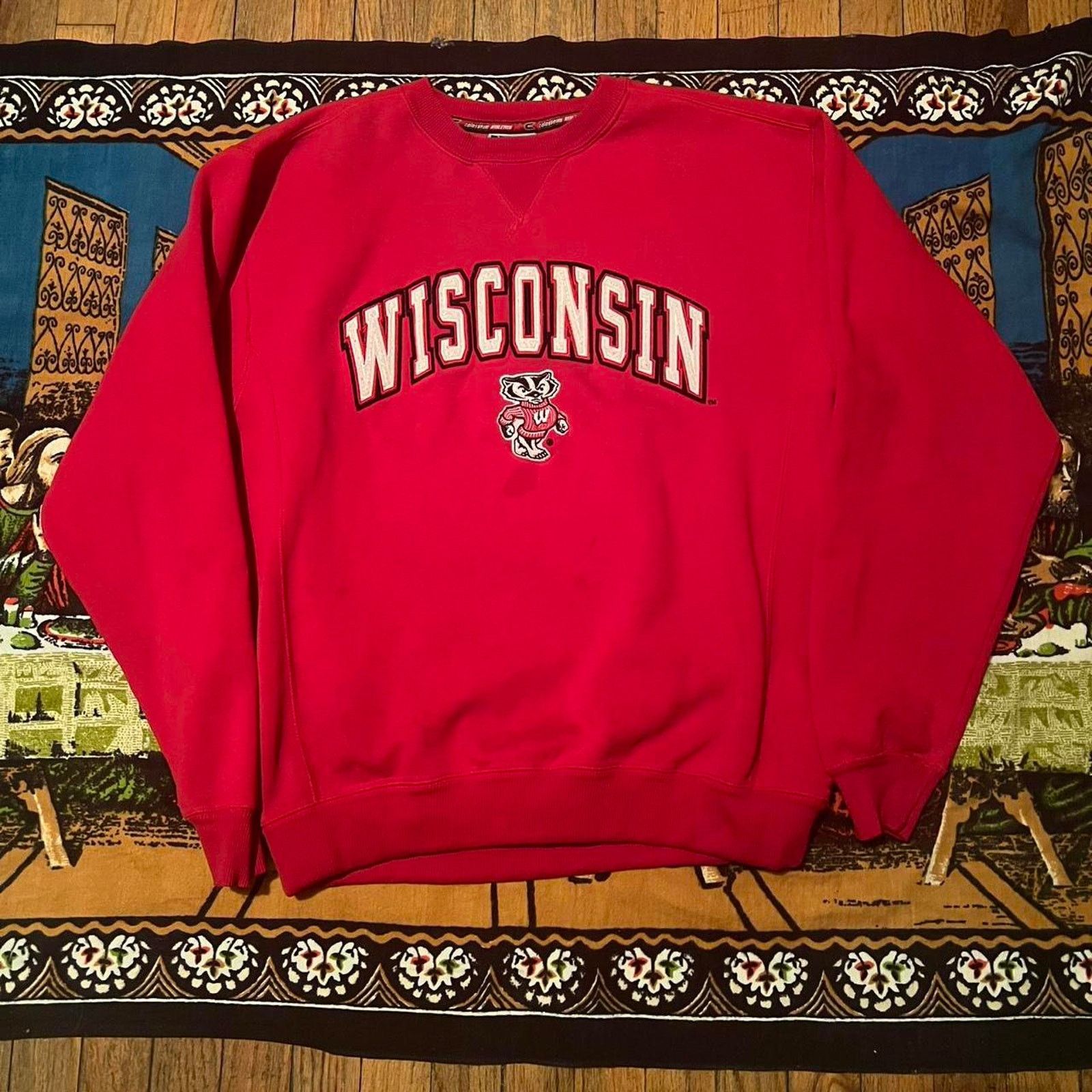Colosseum Athletics × Nike × Vintage Wisconsin badgers crewneck sweatshirt men large vintage y2k Size US L / EU 52-54 / 3 - 1 Thumbnail