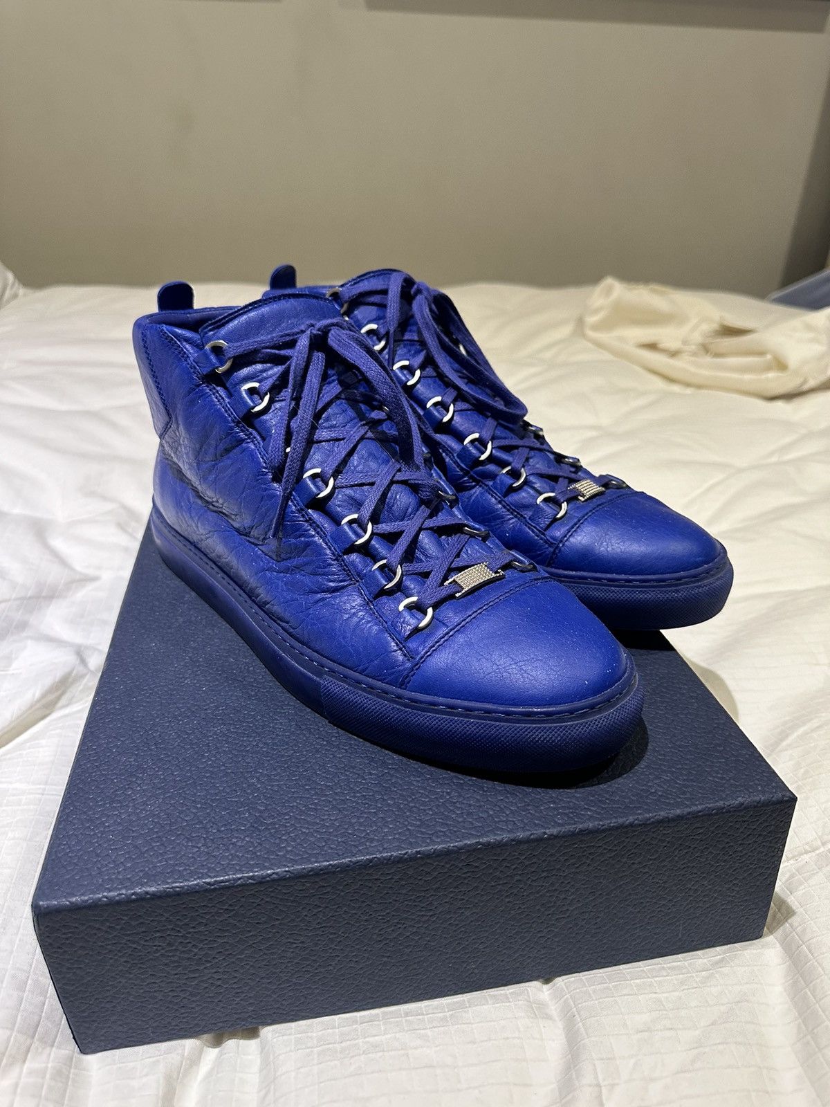 Balenciaga Balenciaga Arena High Crackle Leather Sneaker Grailed