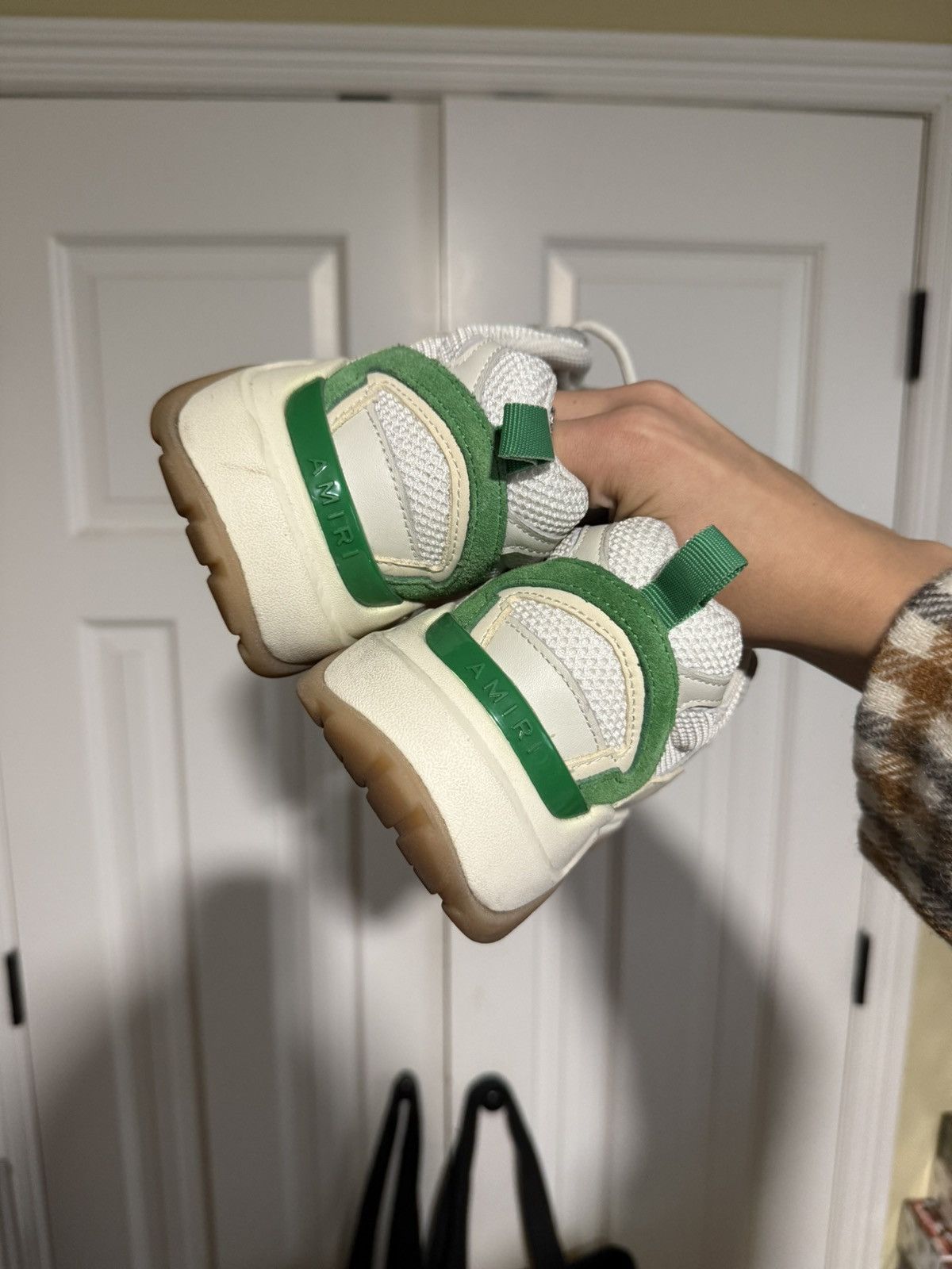 Amiri Amiri Cream/Green Bone Sneakers Size US 10 / EU 43 - 4 Thumbnail