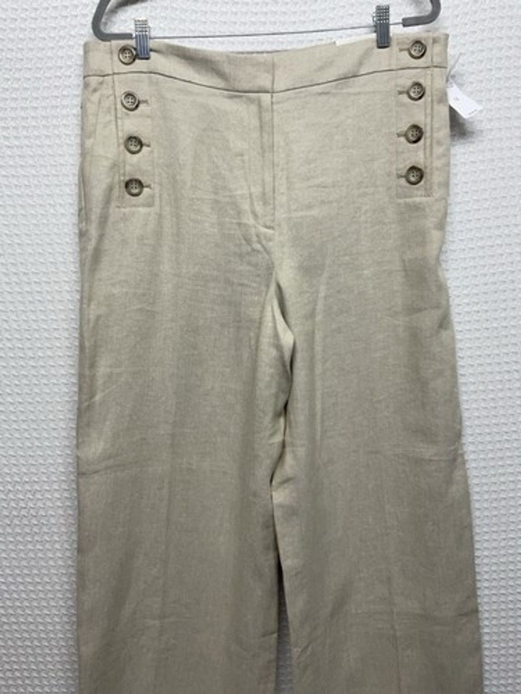Ann Taylor NWT Ann Taylor Tan Sailor Beachy The Wide Leg Pants Women 16 Size 38" / US 16 / IT 52 - 7 Thumbnail