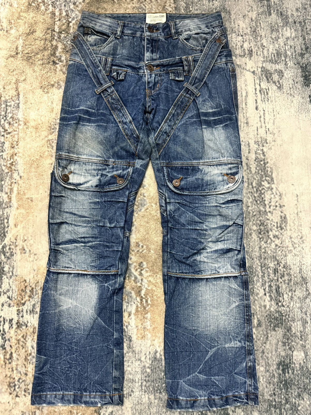 Japanese Brand Aston Urban Jeans Pocket Bush Pant Button Denim Size US 30 / EU 46 - 1 Thumbnail