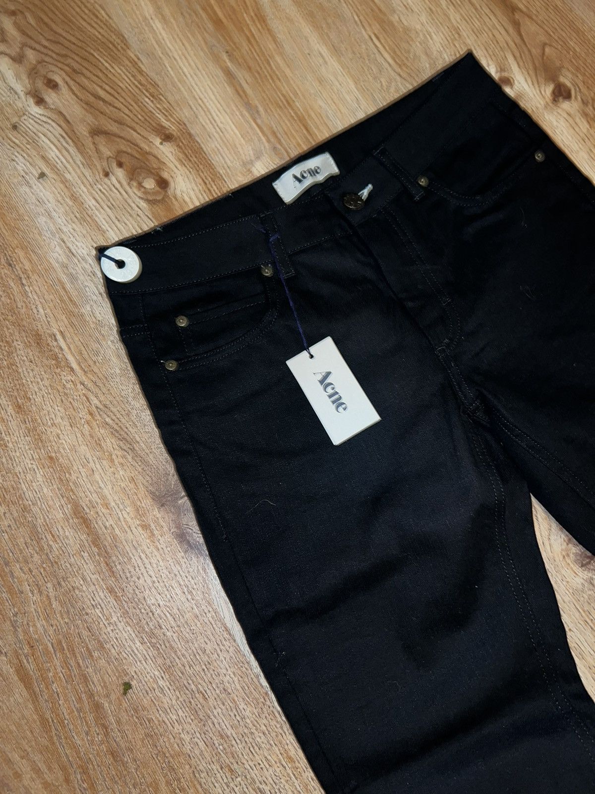 Acne Studios Slim Jeans Acne Distress Denim Low Rise 🟦 Size US 29 - 3 Thumbnail