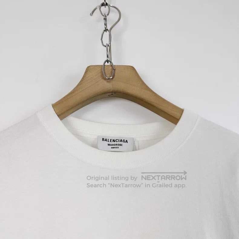 Balenciaga Balenciaga Chest Mosaic Logo Printed White Round Neck T-Sh Size US XS / EU 42 / 0 - 3 Thumbnail