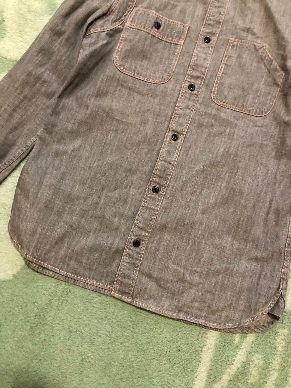 Allsaints Vintage Allsaints denim Shirt crazy Y2K streetwear Size US S / EU 44-46 / 1 - 10 Thumbnail