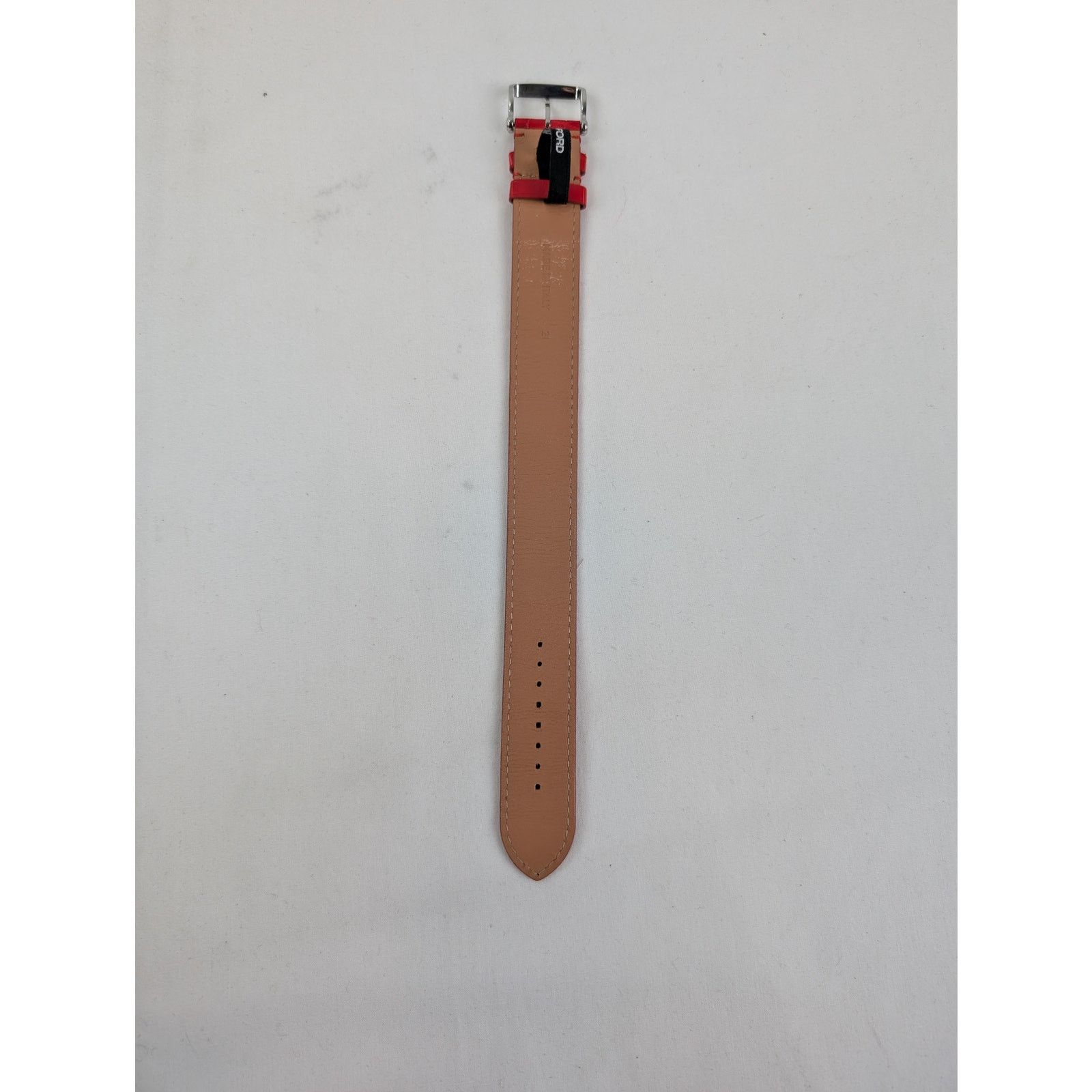 Tom Ford o1rshd1 Size: OS / Buckle Watch Straps 19mm Brushed in Red Size ONE SIZE - 9 Thumbnail