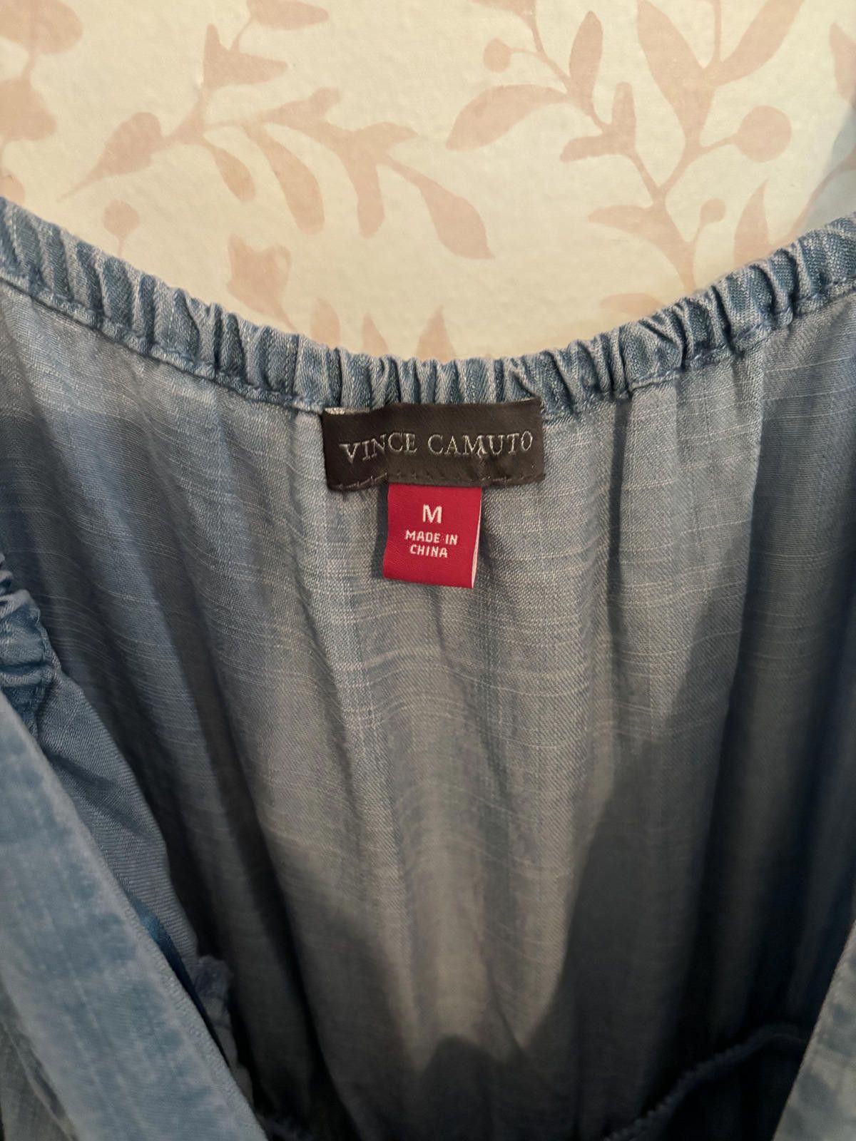Vince Camuto NWT Vince Camuto Light Blue Chambray Jumpsuit Size 32" / US 10 / IT 46 - 7 Thumbnail