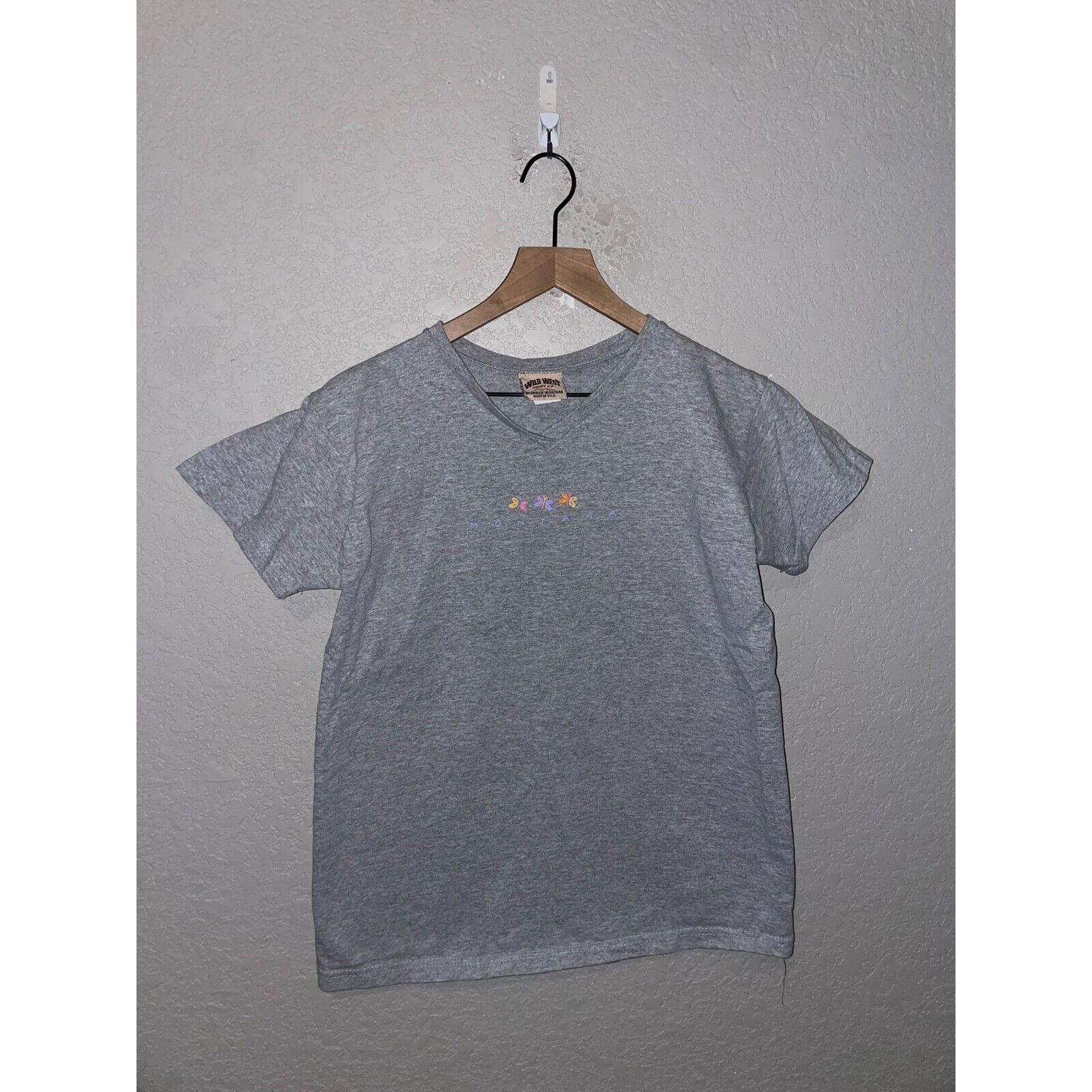 Vintage Womens Butterfly Shirt Top Tee Gray Montana Trio 90s Medium Size M / US 6-8 / IT 42-44 - 1 Thumbnail