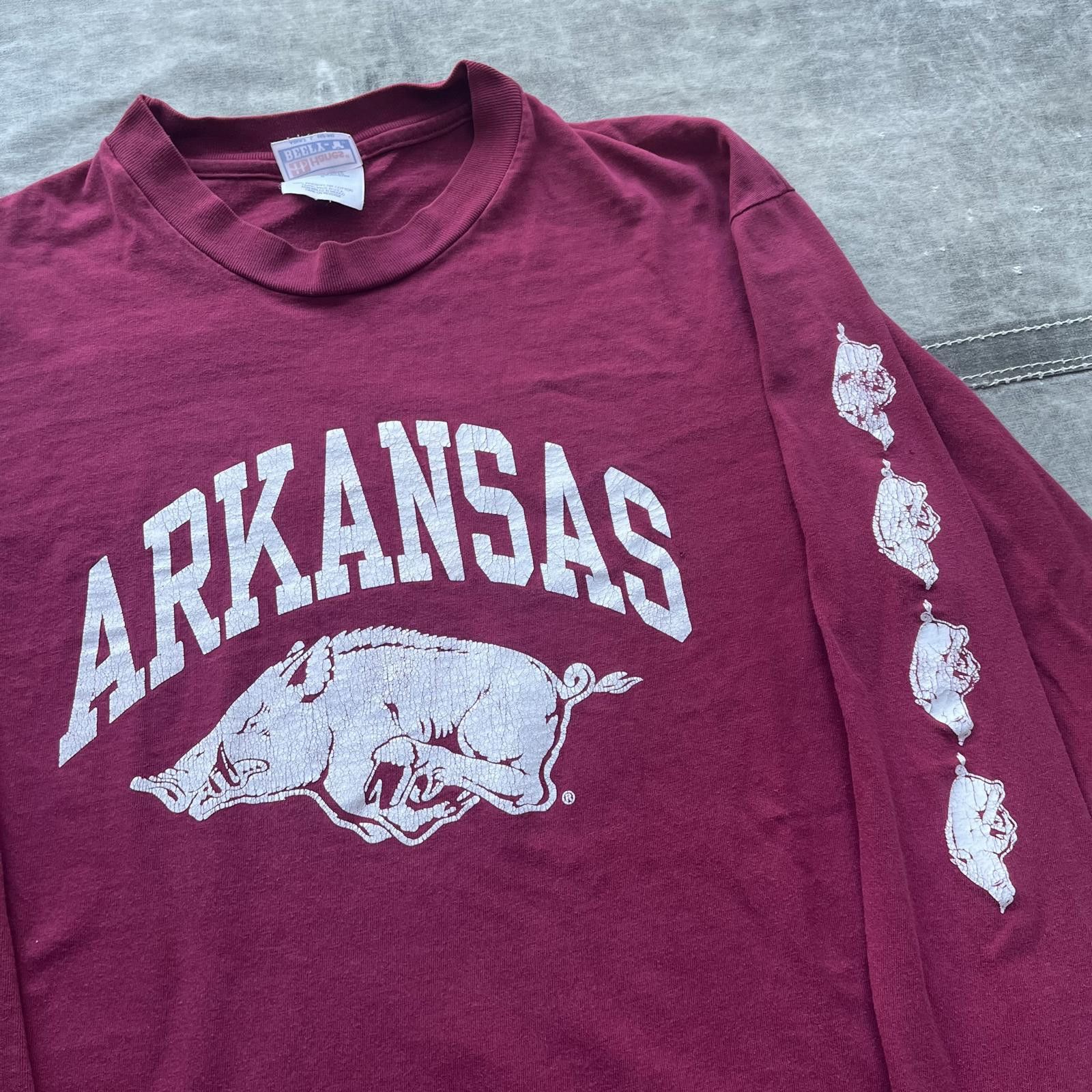 Vintage Vintage 90s Y2K Arkansas Razorbacks Sports Long Sleeve Shirt Size US L / EU 52-54 / 3 - 2 Thumbnail