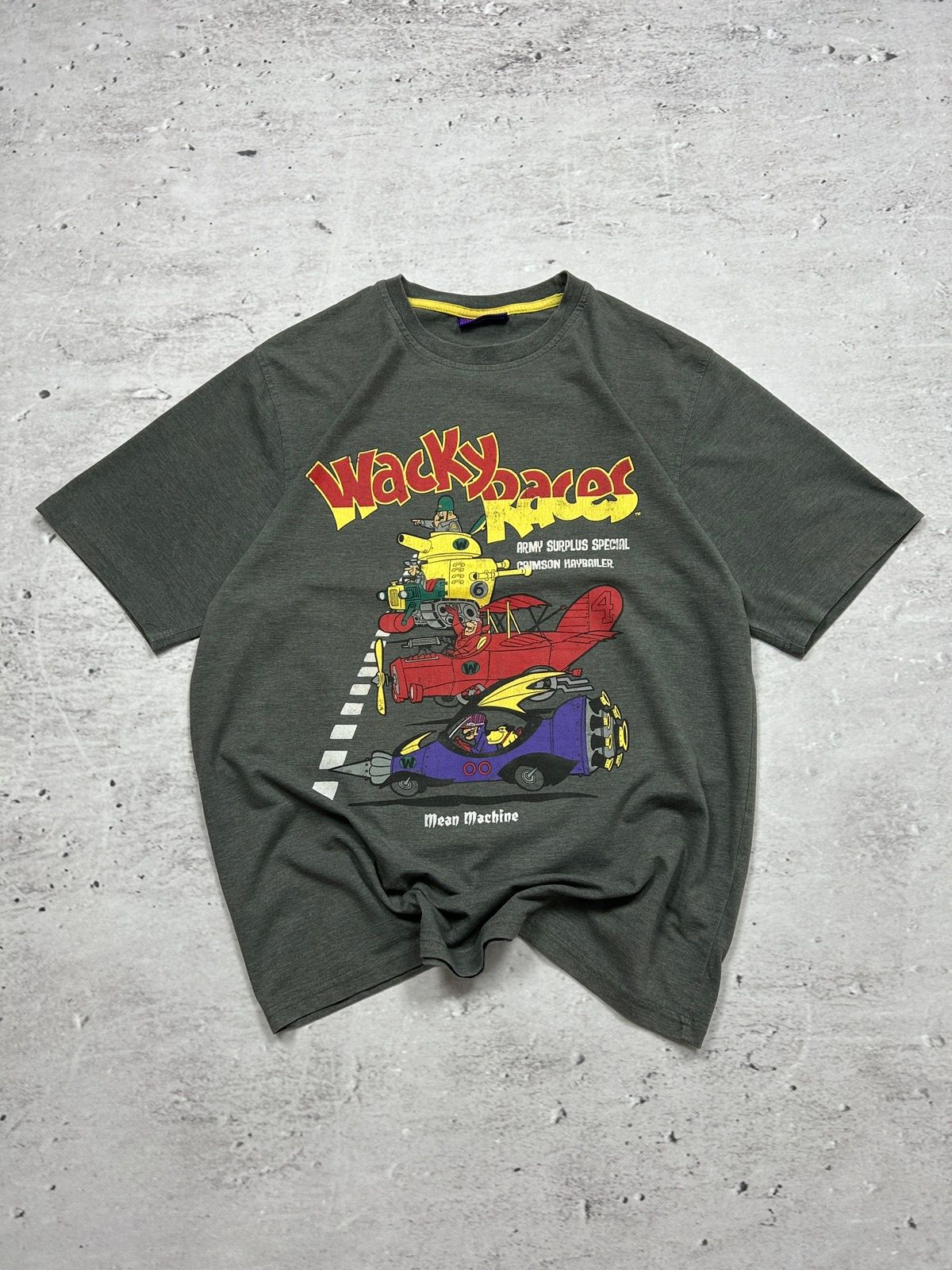 Pre-owned Cartoon Network X Movie Vintage Wacky Races T-shirt 90-00s In Grey