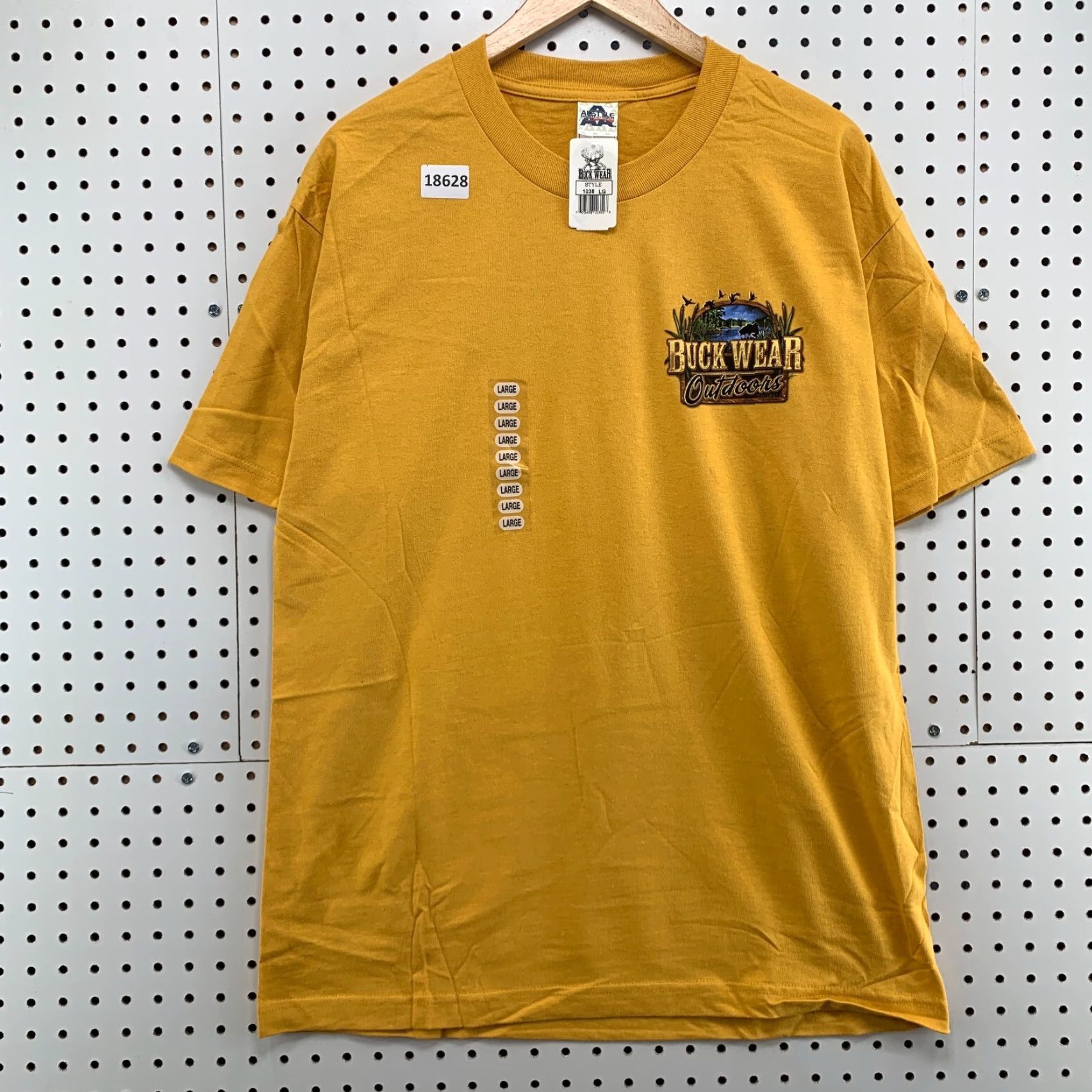 Vintage Buck Wear Outdoors Shirt Yellow Adult Large Fishing Graphic Short Sleeve Size US L / EU 52-54 / 3 - 2 Thumbnail