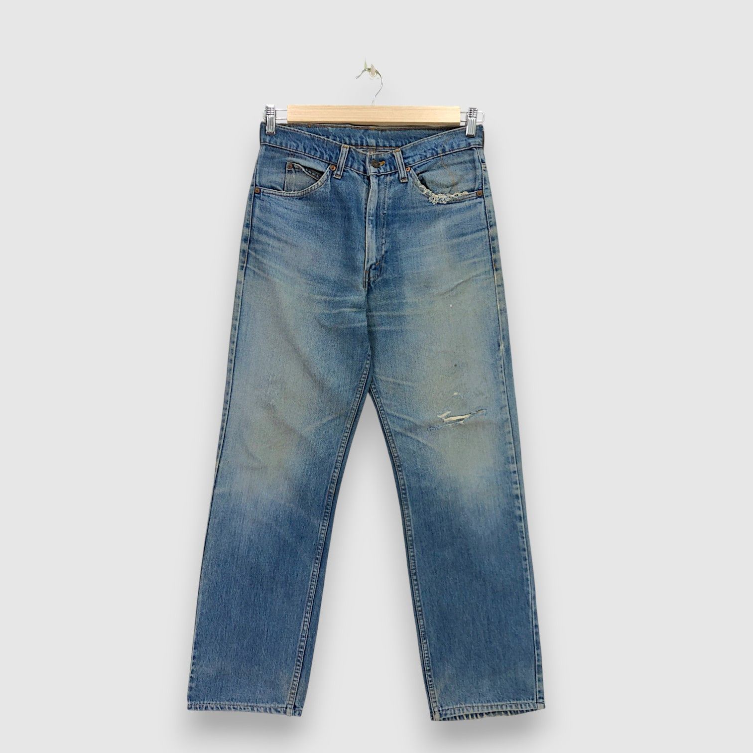Levi's Vintage 80s Levis Distressed Jeans Levis 515 Stonewash Denim Size US 30 / EU 46 - 1 Thumbnail