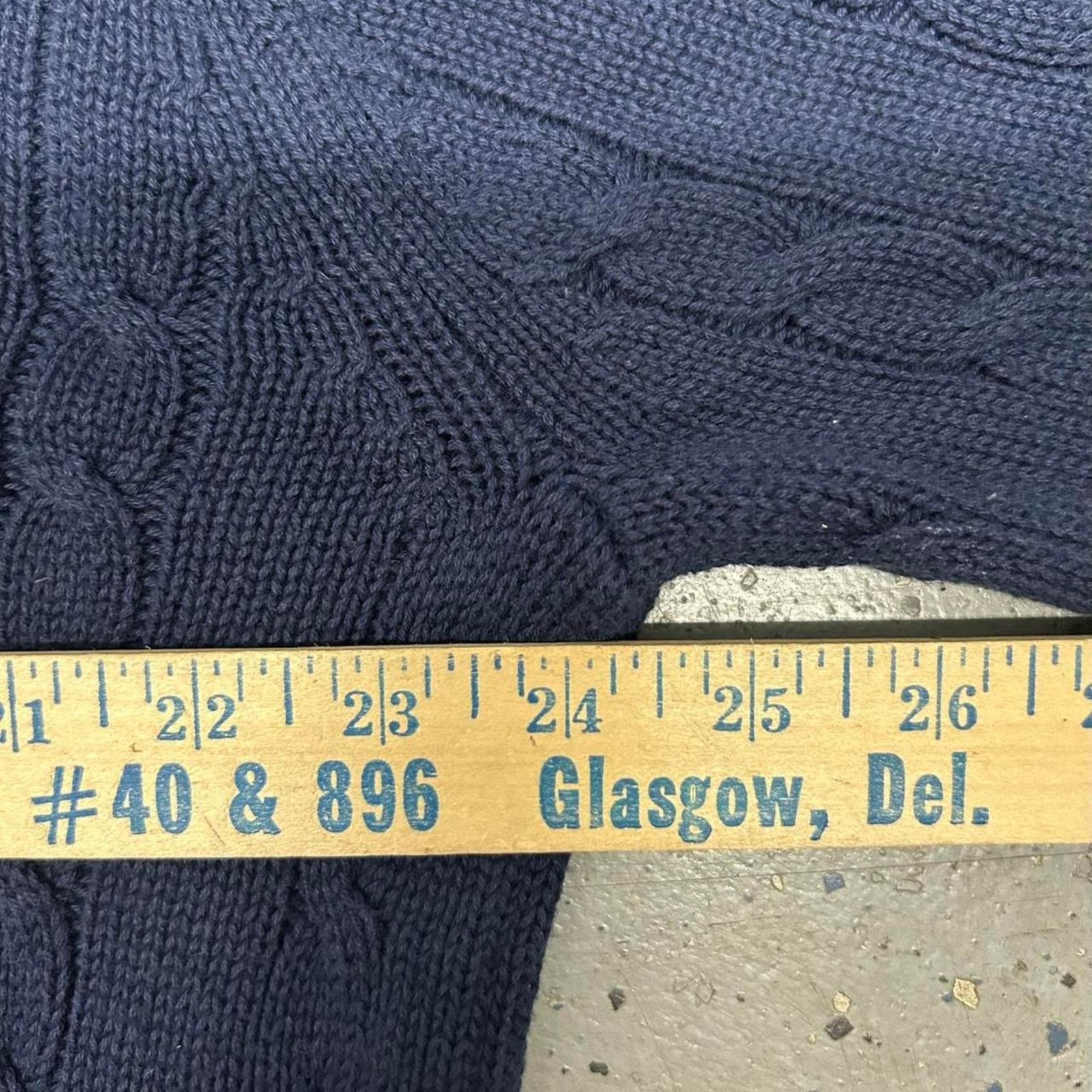 Other VTG/Y2K Navy blue UNC cable knit sweater Size US XL / EU 56 / 4 - 4 Thumbnail