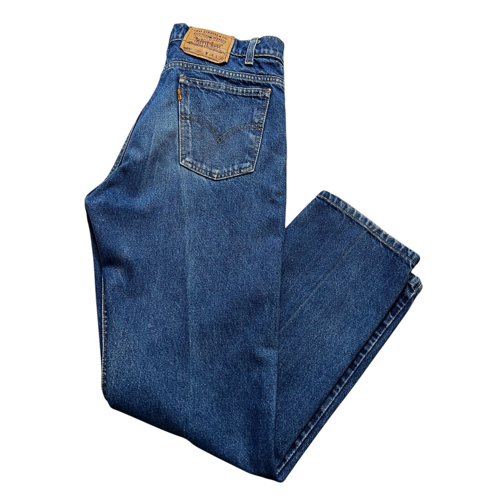 Levi's Vintage Levi’s 505 Regular Straight Leg Jeans Denim 34x30 Size US 34 / EU 50 - 14 Thumbnail