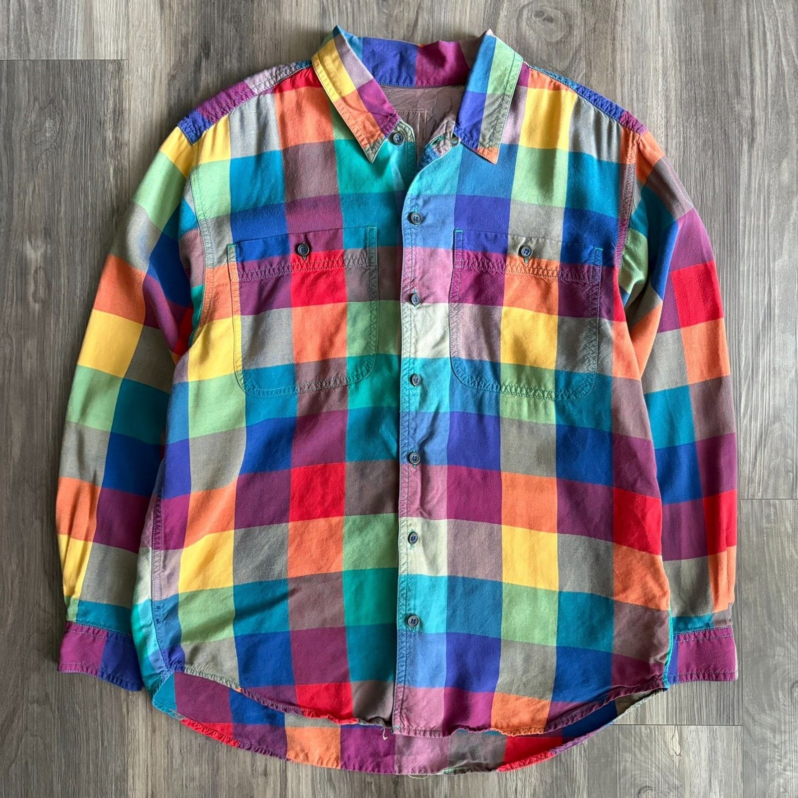 Vintage Vintage 1970s Loop Collar Button Down Shirt Men's Size M Size US M / EU 48-50 / 2 - 2 Thumbnail