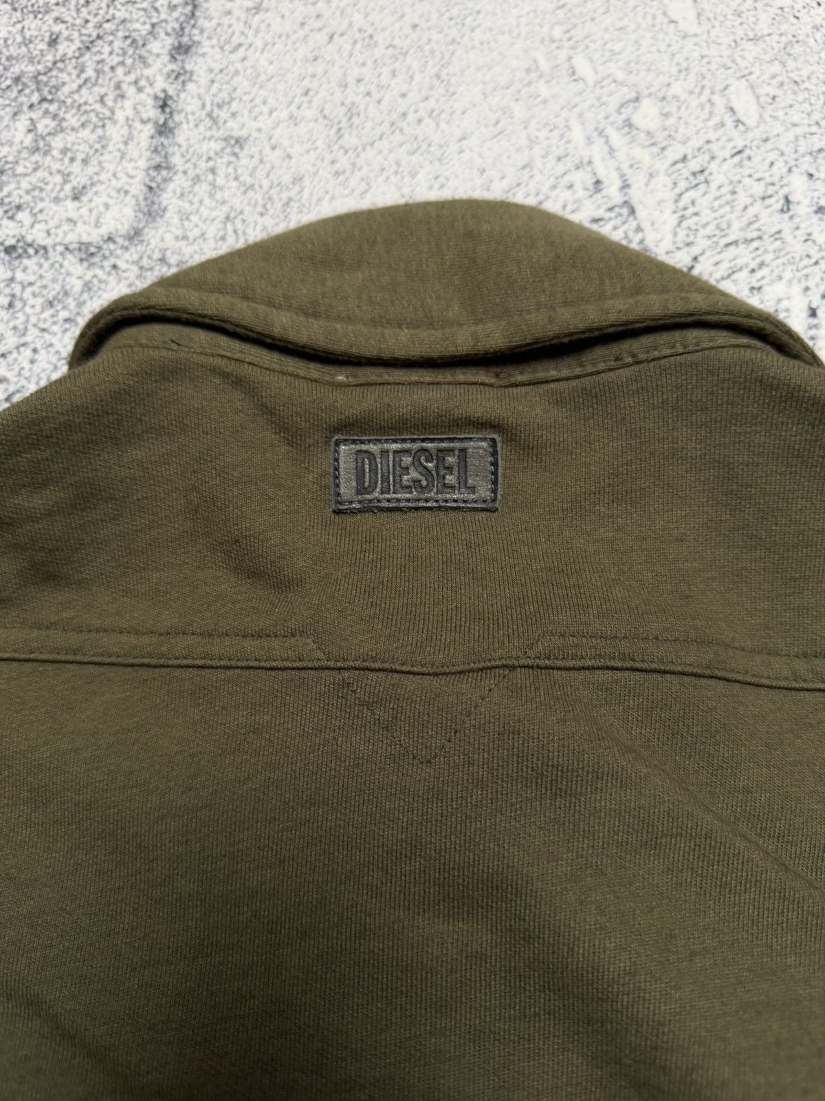 Diesel Archive 90/00s Diesel Cropped Military Green Jacket Y2K RARE Size S / US 4 / IT 40 - 13 Thumbnail