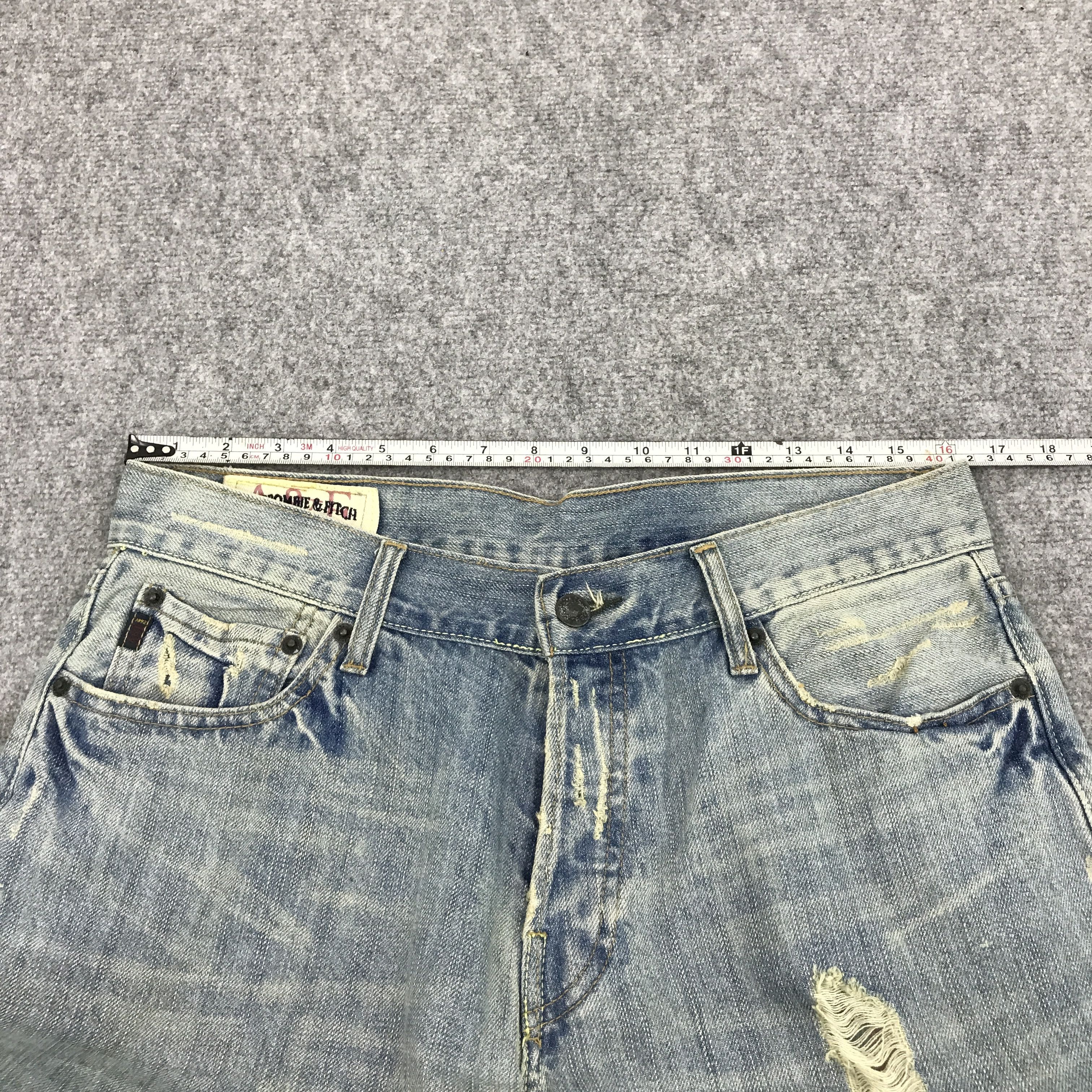 Abercrombie & Fitch × Japanese Brand Baggy Denim abercrrombie and fitch distressed pants Size US 32 / EU 48 - 5 Thumbnail