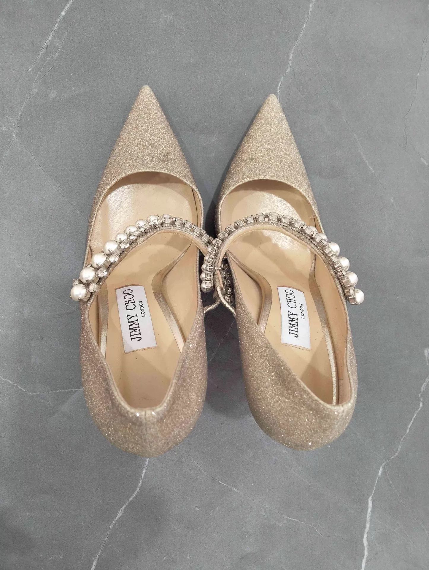 Jimmy Choo Jimmy Choo Bing Leather Pointed Heels 37.5 Size US 7 / IT 37 - 7 Thumbnail