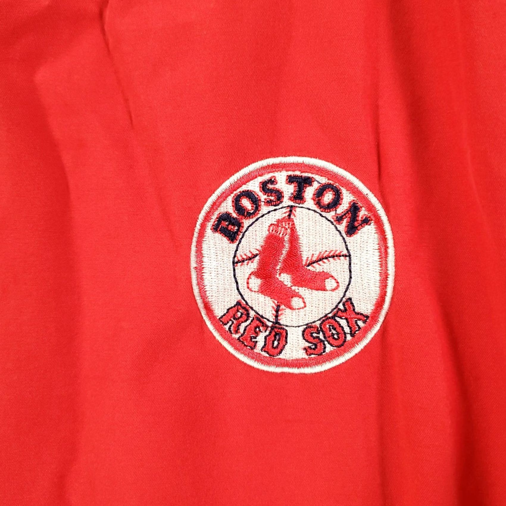 Vintage Genuine Merchandise Red Sox Windshirt Jacket Mens 2XL Red Windbreaker Baseball Pullover Zipless? No—Pullover Jacket Men's Red Windsock? Size US XXL / EU 58 / 5 - 5 Thumbnail