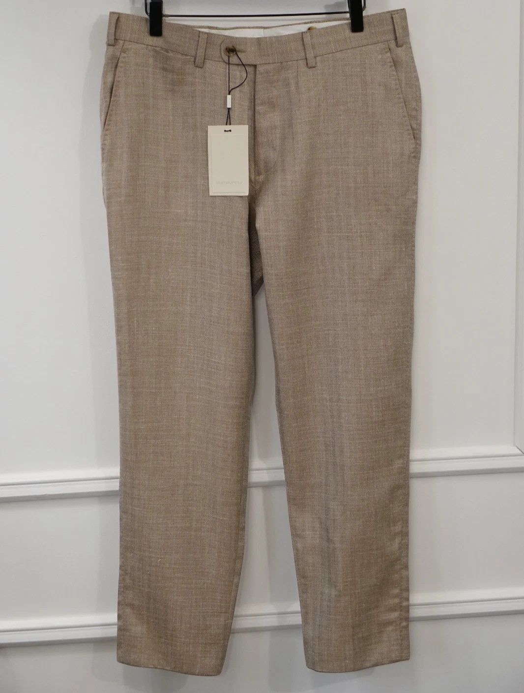 Suitsupply Men Suitsupply Pants Brescia Wool Silk & Linen 24 UK/US38S Size 38S - 1 Thumbnail
