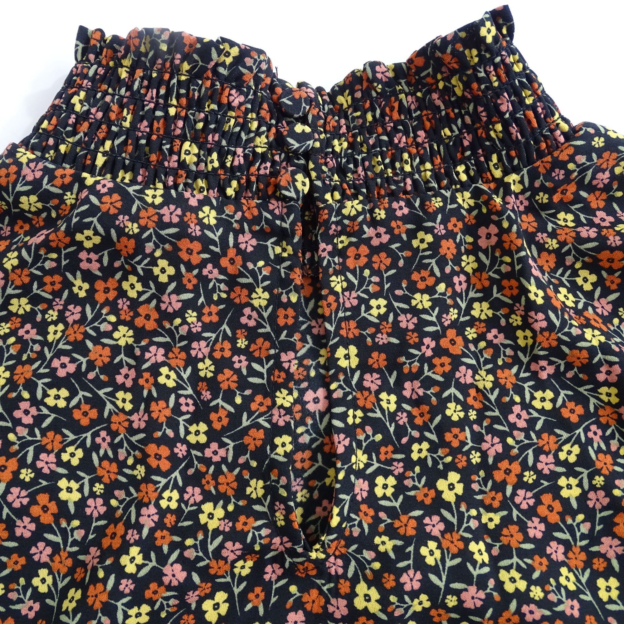 Simons Twik Par Simons Black Floral Long Sleeve Smocked High Neck Size XS / US 0-2 / IT 36-38 - 6 Thumbnail