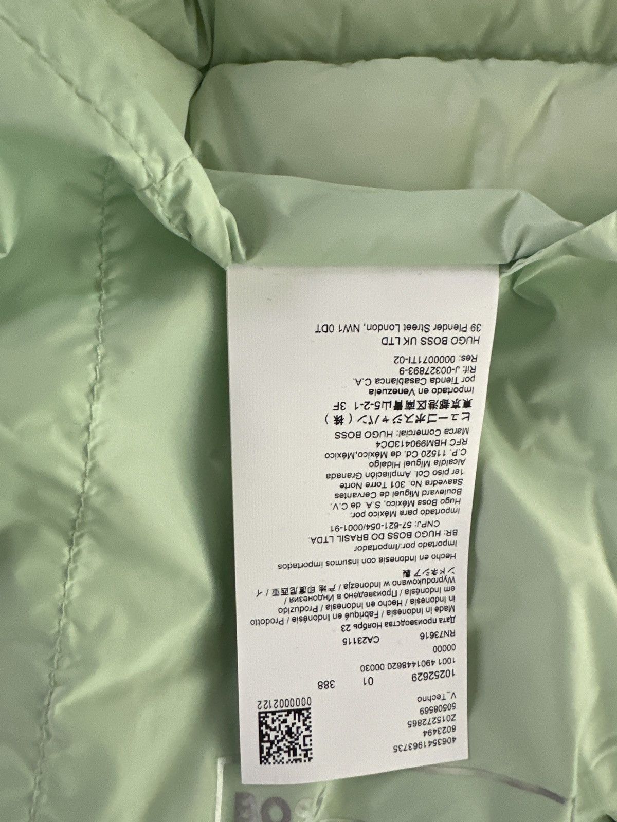 Hugo Boss Hugo Boss Mint Green Puffer Vest – Large Size US L / EU 52-54 / 3 - 4 Thumbnail