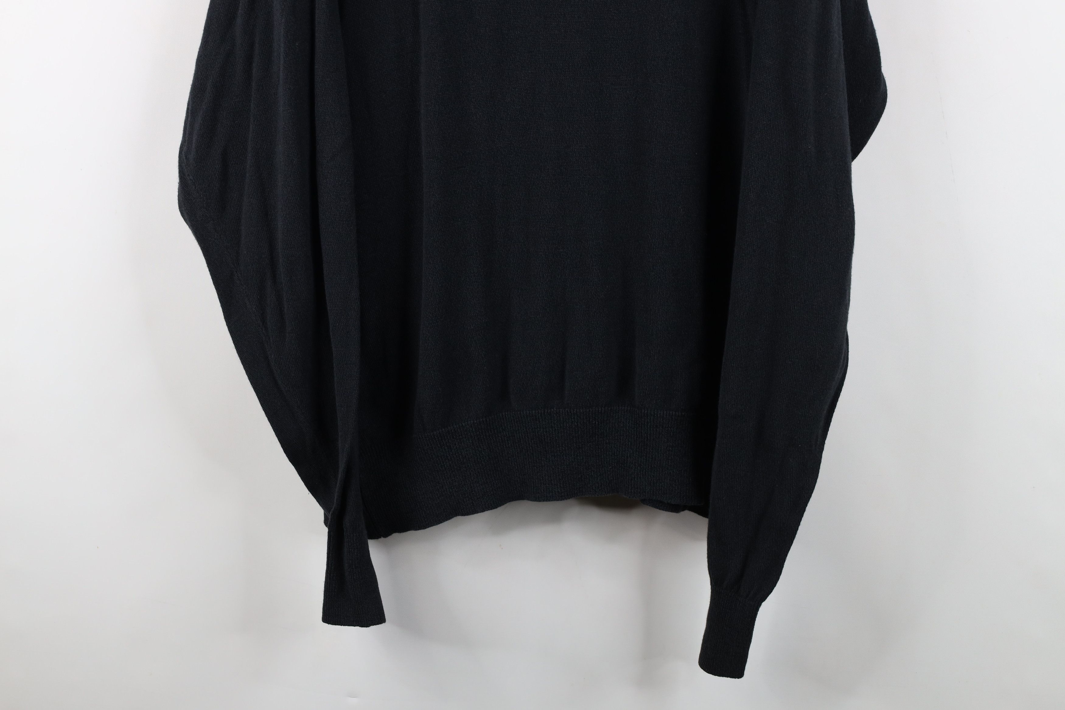Vintage Vintage 90s Streetwear Blank Silk Blend Knit Sweater Black Size US XXL / EU 58 / 5 - 3 Thumbnail