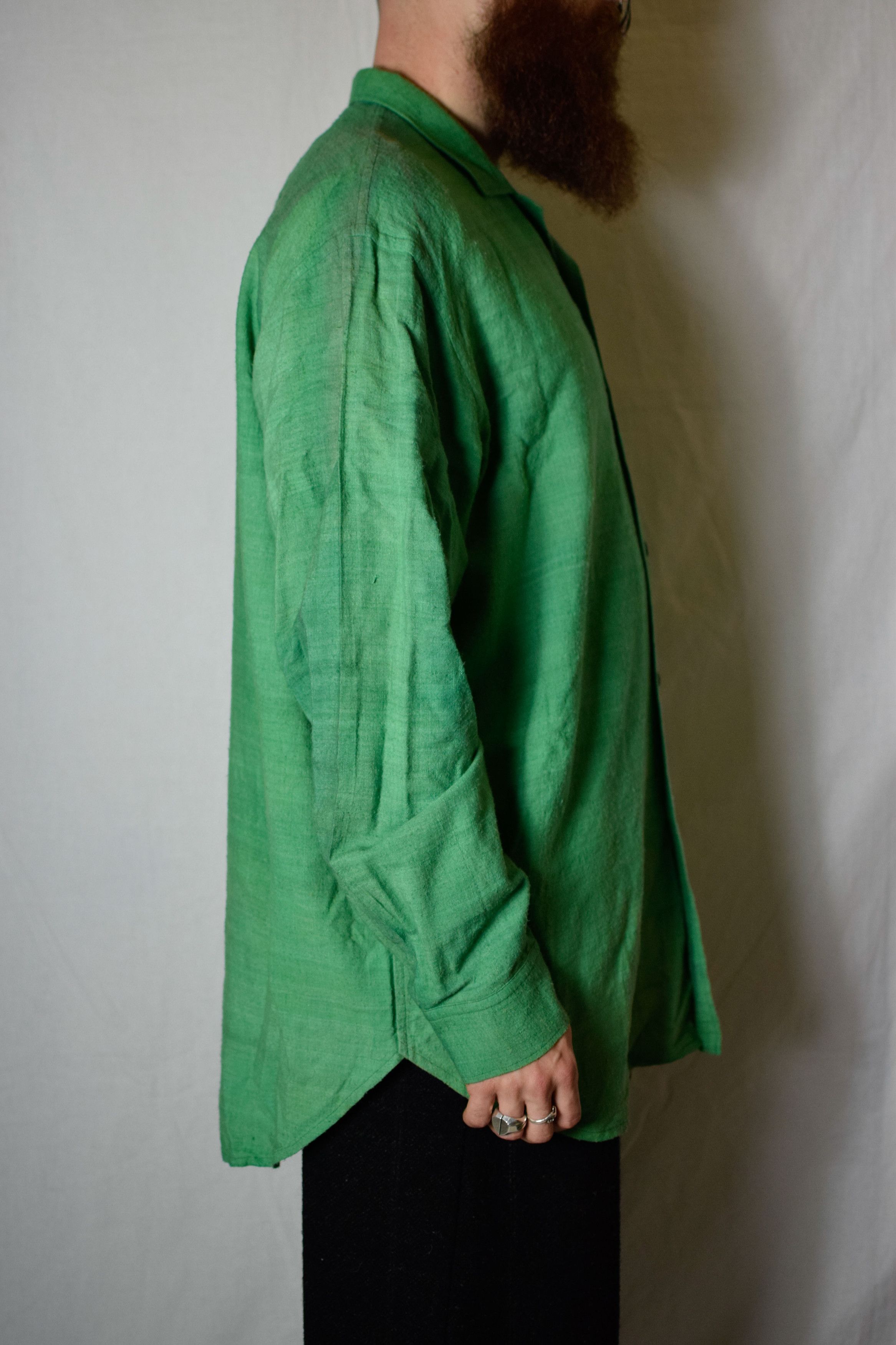 Yohji Yamamoto YYPH AW93 Green Silk Shirt - HP-B02-308 Size US L / EU 52-54 / 3 - 5 Thumbnail