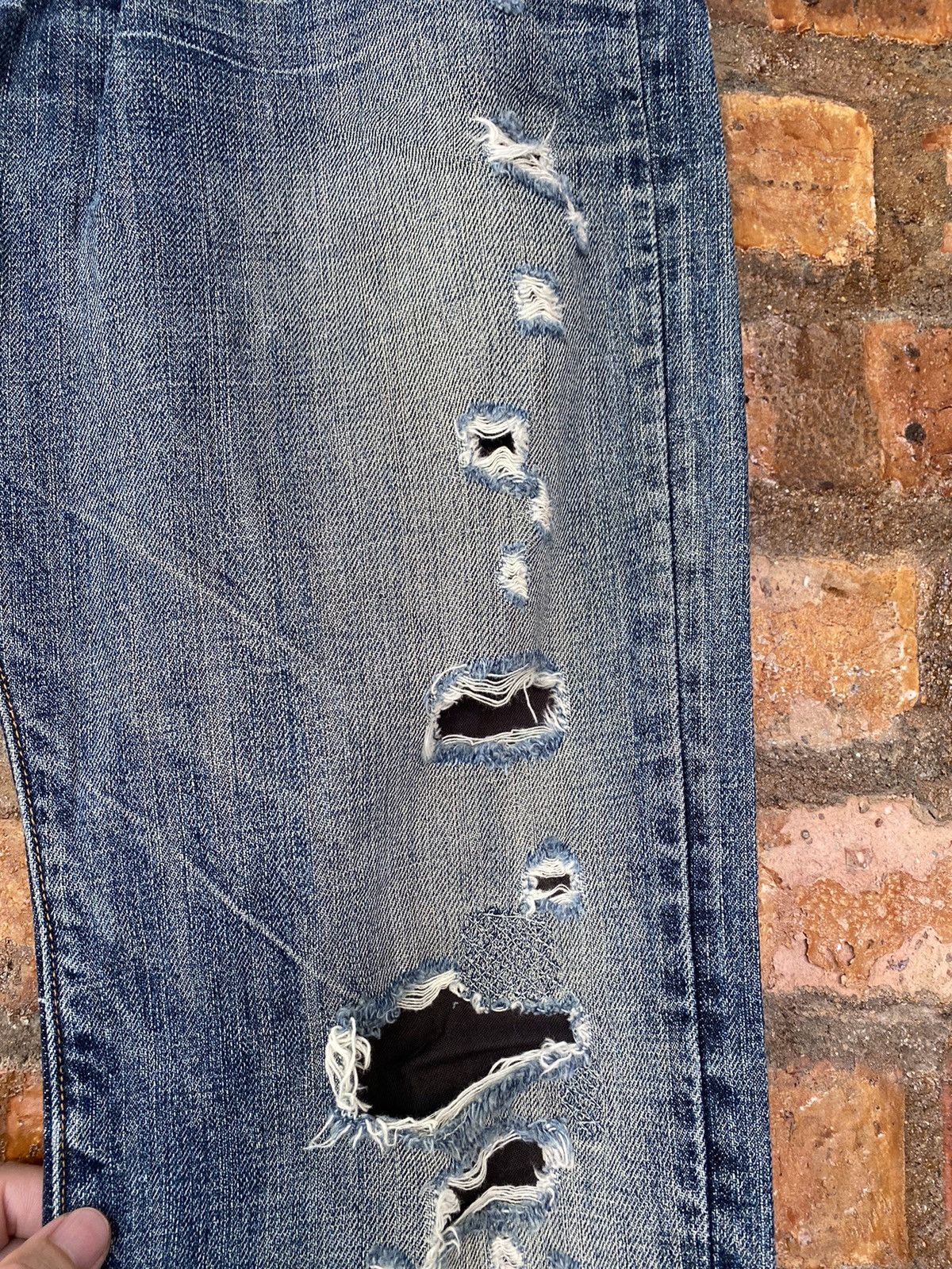 14th Addiction Vtg BARTACK Japan Distressed Ring Detailing pants Size US 30 / EU 46 - 10 Thumbnail