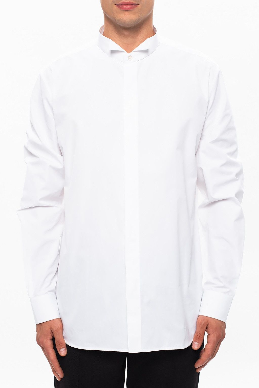 Saint Laurent Paris o1s1wg111124 Shirt In Cotton Poplin in White Size US XL / EU 56 / 4 - 5 Thumbnail