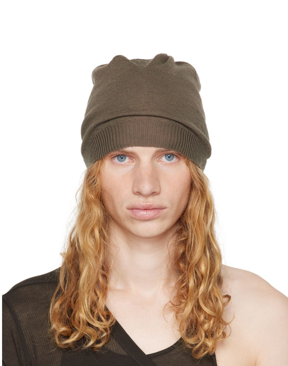 Rick Owens Rick Owens Beanie F/W 24 Porterville Brown/Grey | Grailed