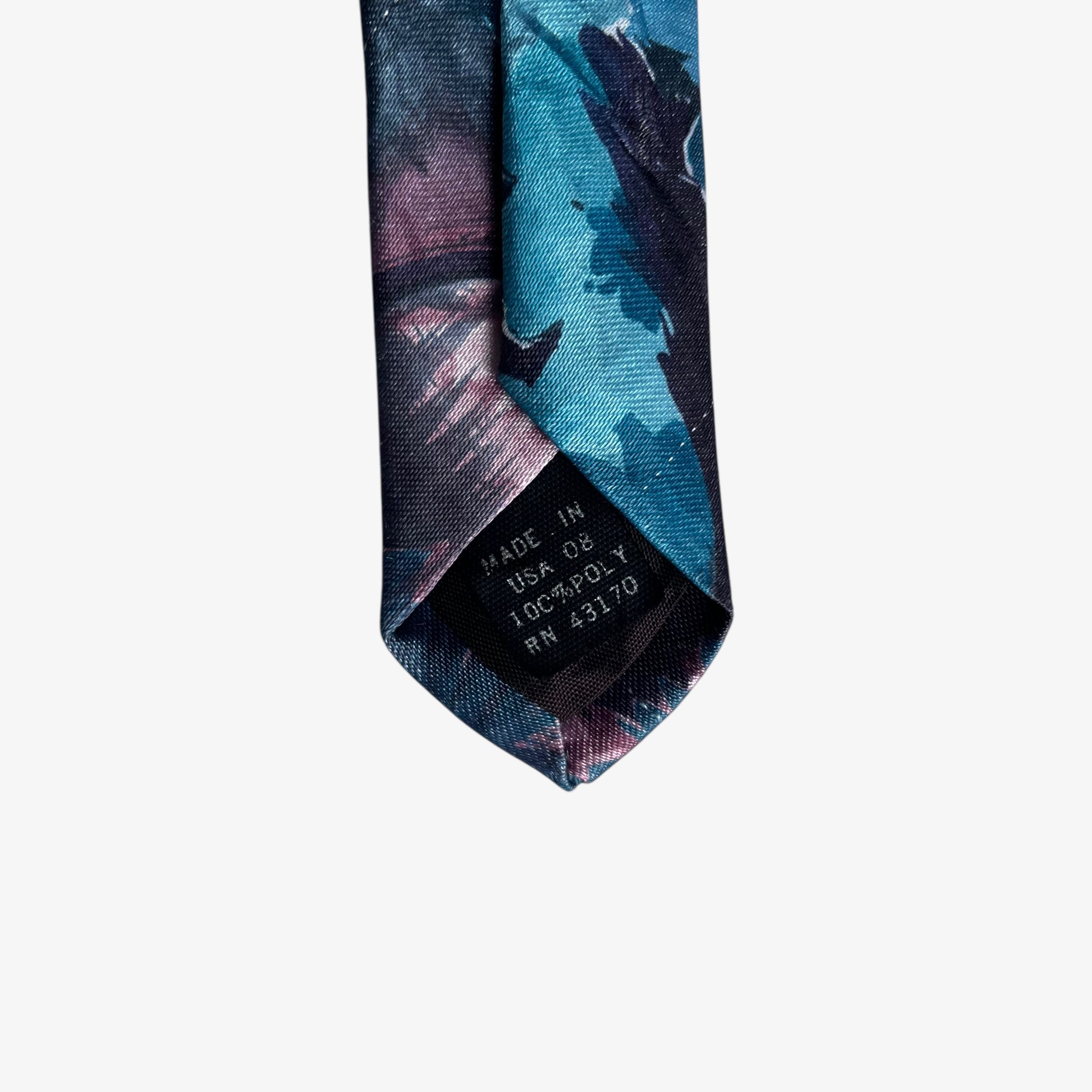 Oleg Cassini Vintage 80s Oleg Cassini Floral Water Colour Print Tie Size ONE SIZE - 3 Thumbnail