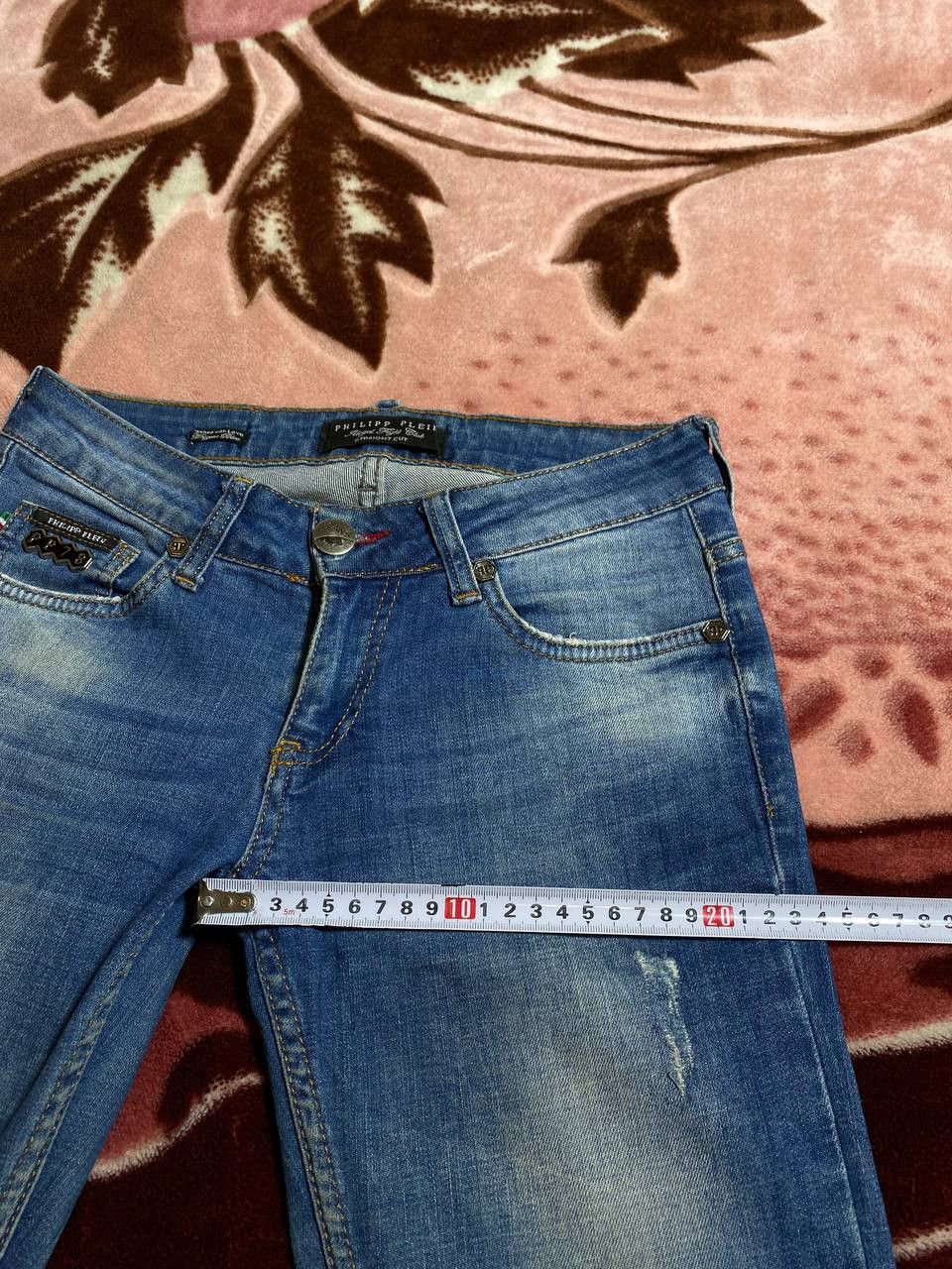Philipp Plein Philipp Plein Design FW14 Distressed Denim Army Blue Jeans Size US 26 / EU 42 - 22 Thumbnail
