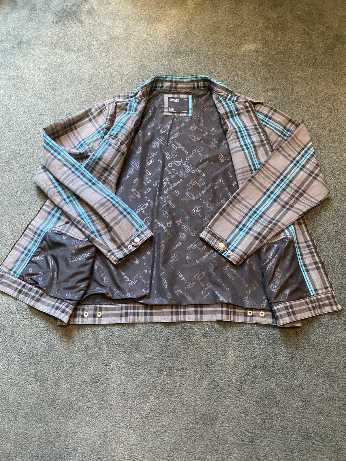 Oakley × Vintage OAKLEY PLAID GRAY JACKET Size US L / EU 52-54 / 3 - 3 Thumbnail