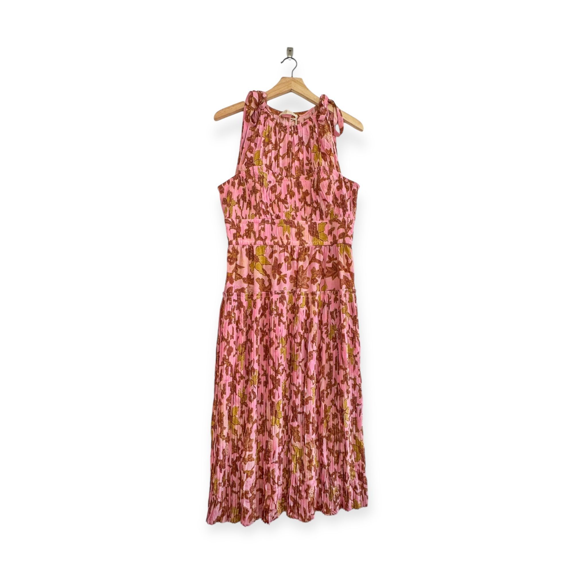 image of Ulla Johnson Amalthea Midi Dress In Hibiscus, Size 8, New in Pink, Women's