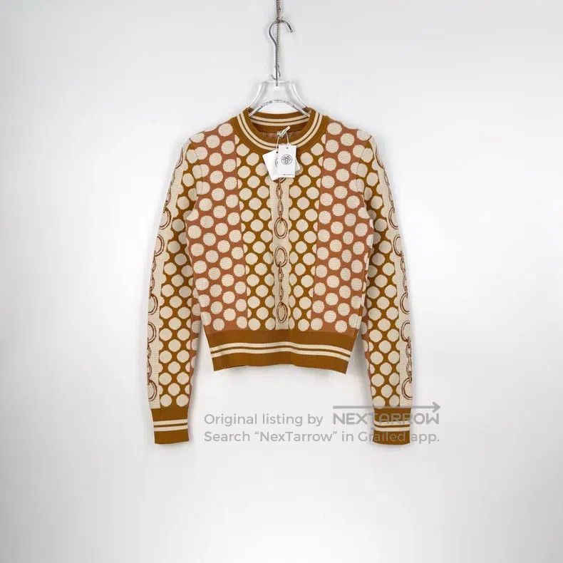 Hermes Hermes Brown circular pattern wool sweater Size XS / US 0-2 / IT 36-38 - 3 Thumbnail