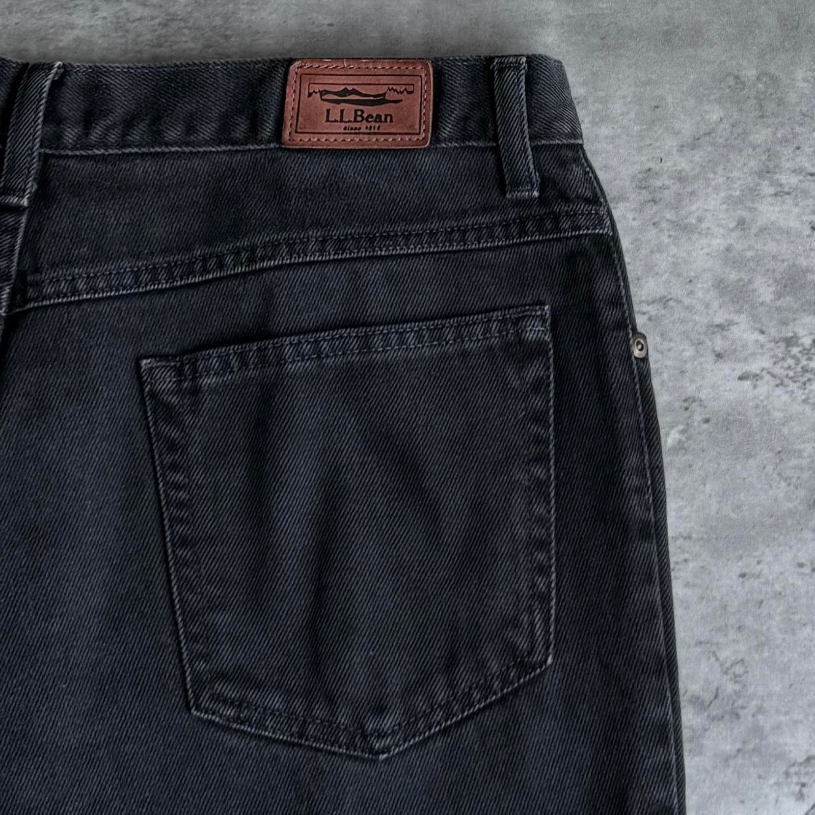L.L. Bean × Vintage Vintage Y2K L.L. Bean Black Denim Skater Cyber Grunge Jeans Size US 33 - 3 Thumbnail