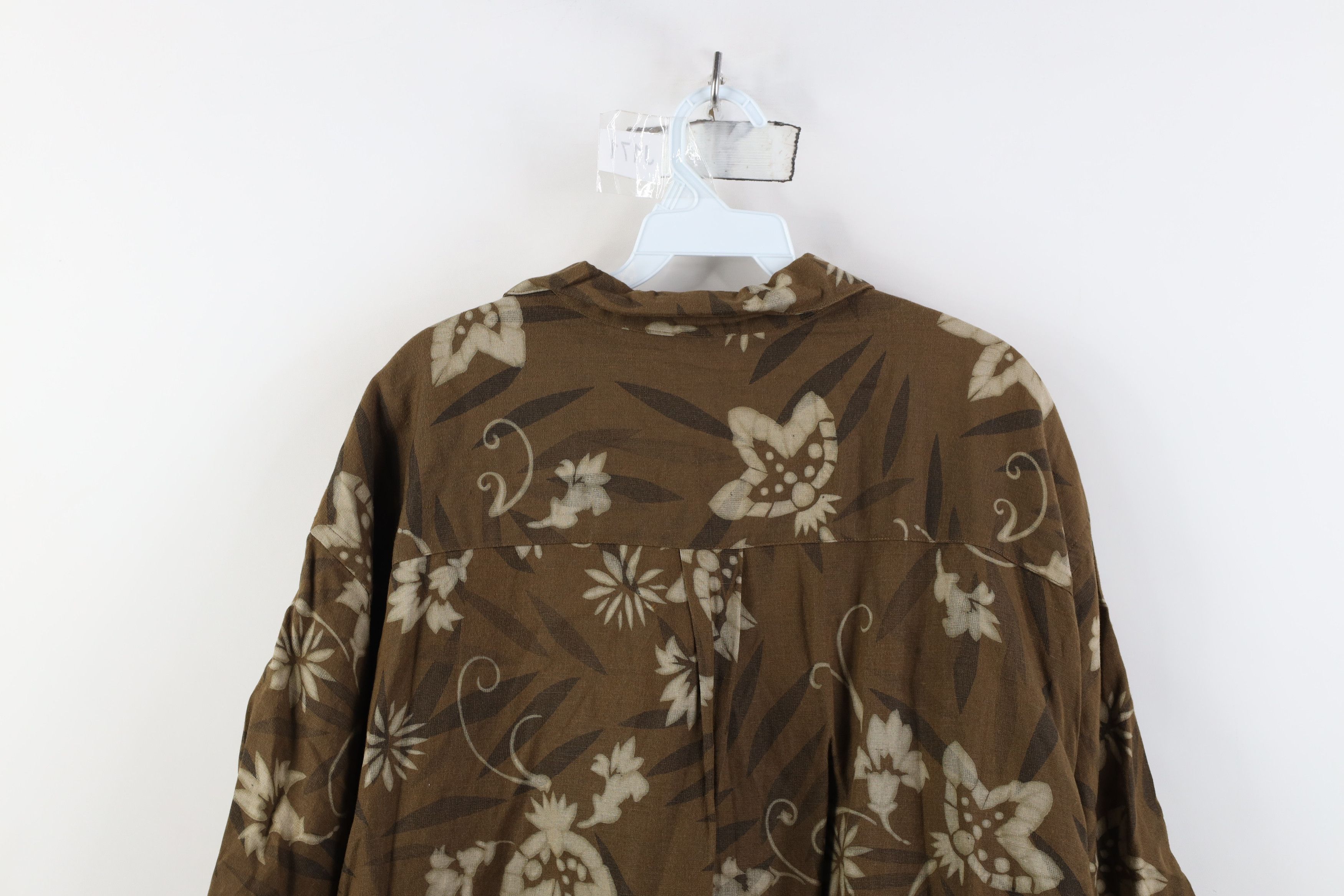 Vintage Vintage 90s Streetwear Flower Luau Hawaiian Button Shirt Size US XL / EU 56 / 4 - 10 Thumbnail