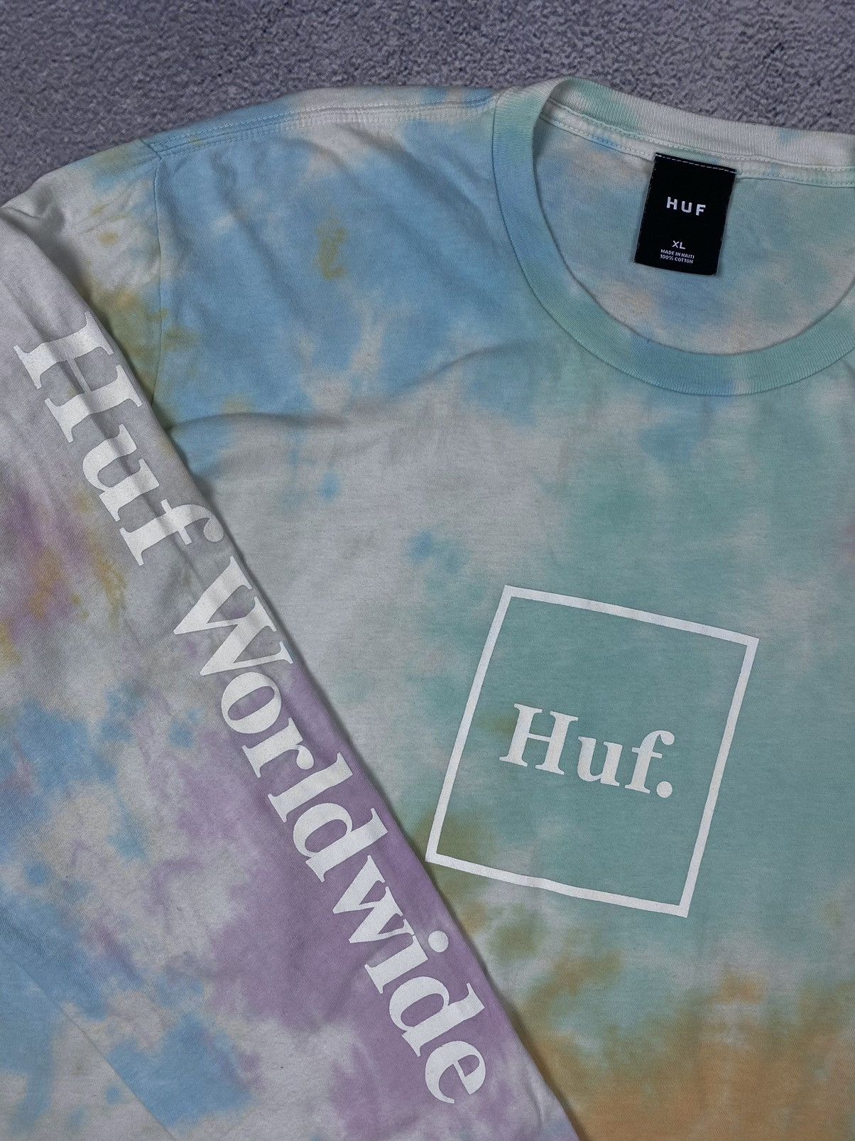 Huf Huf Worldwide Tie Dye Long Sleeve T-Shirt Size US XL / EU 56 / 4 - 6 Thumbnail